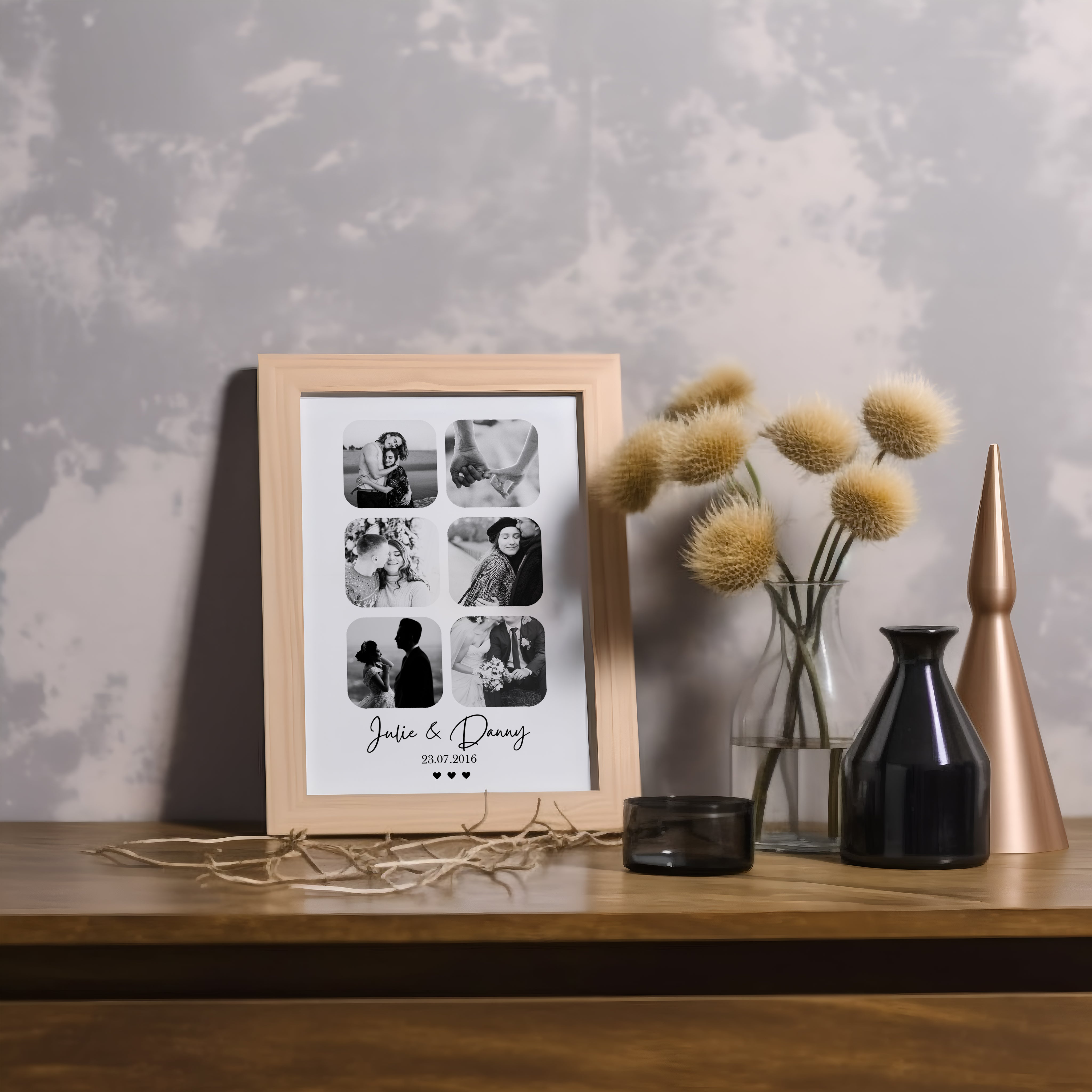 Personalised Photo Collage Print – Custom Gift for Boyfriend, Girlfriend, Him, Her, or Valentine’s Day Anniversary