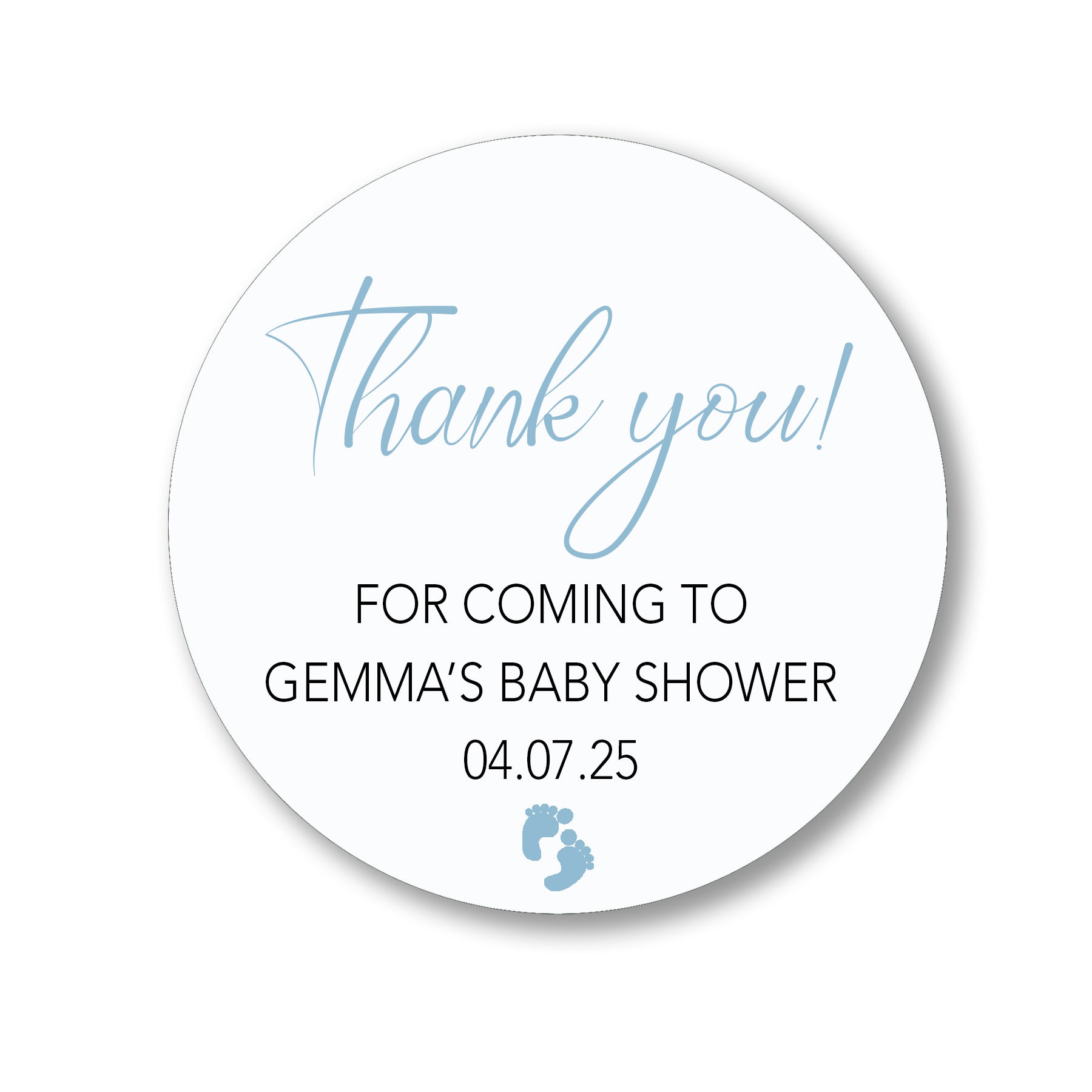 Personalised Baby Shower Stickers x 24, Baby Shower Favour Bag Stickers, Sweet Bag Stickers, Cake Bag Stickers, Treat Bag Stickers