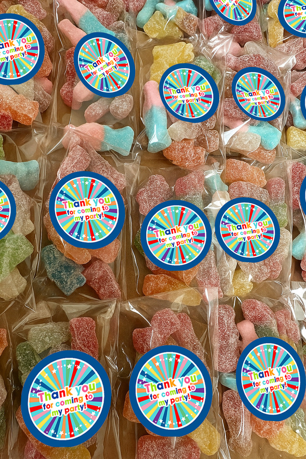 Pre-filled Sweet Favour Bags with Stickers Party Favours | Party Bags | With Themed Stickers | Various Styles