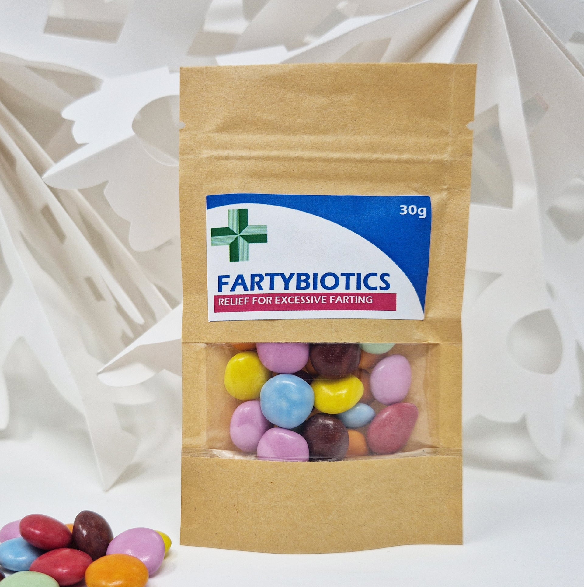 Anti-Farting Pills | Funny Gag Gift | Novelty Sweet Bag | Hilarious Birthday/ Fathers Day Present | Chocolate Treat Bag | Joke Chocolate - Brown Bag
