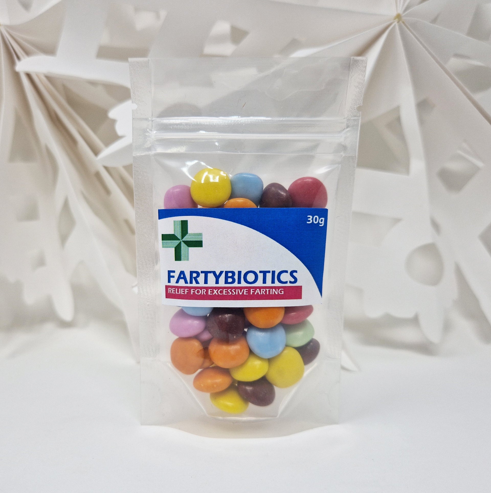 Anti-Farting Pills | Funny Gag Gift | Novelty Sweet Bag | Hilarious Birthday/ Fathers Day Present | Chocolate Treat Bag | Joke Chocolate - Clear Bag