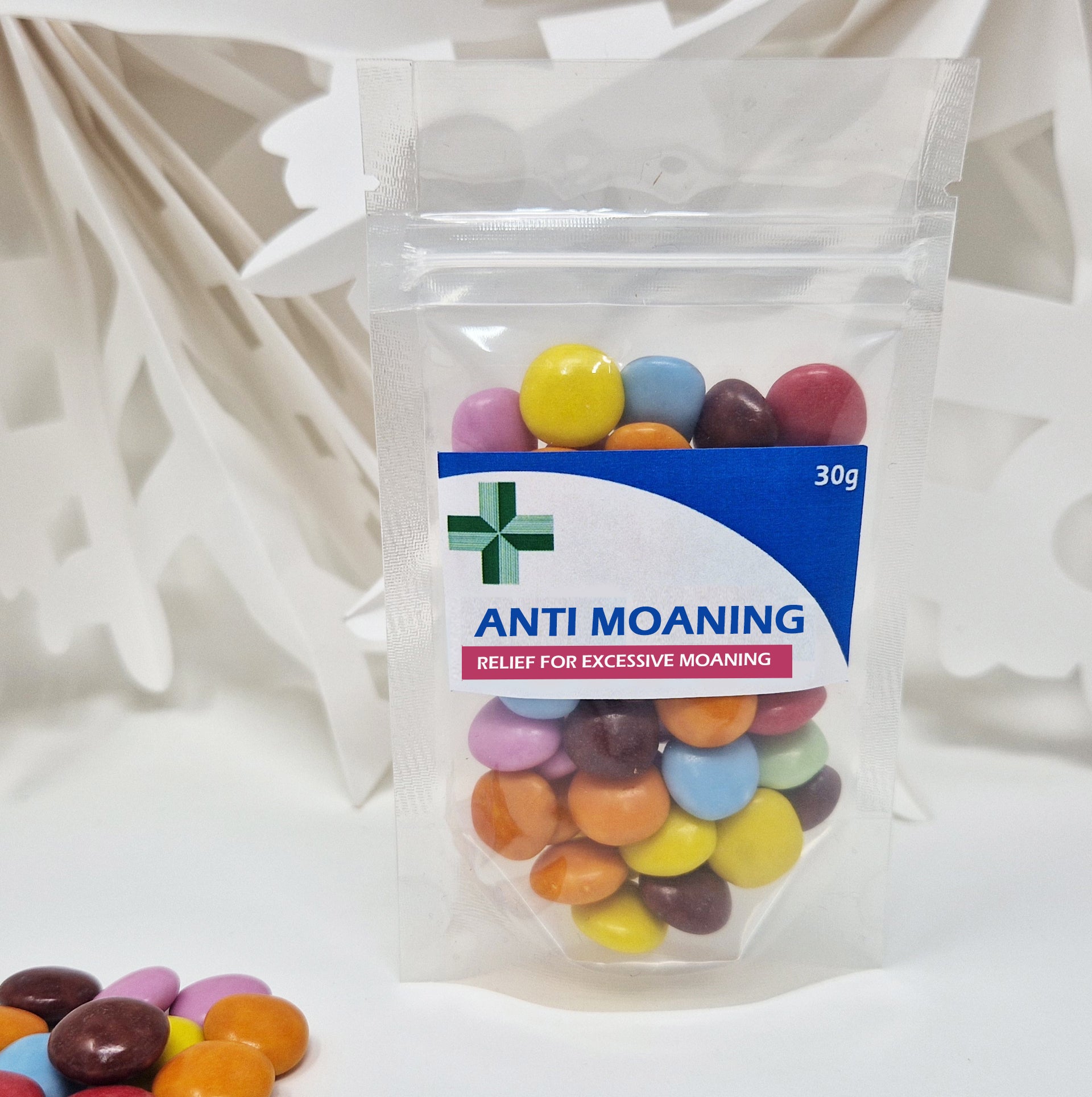 Anti-Farting Pills | Funny Gag Gift | Novelty Sweet Bag | Hilarious Birthday/ Fathers Day Present | Chocolate Treat Bag | Joke Chocolate - Clear Bag