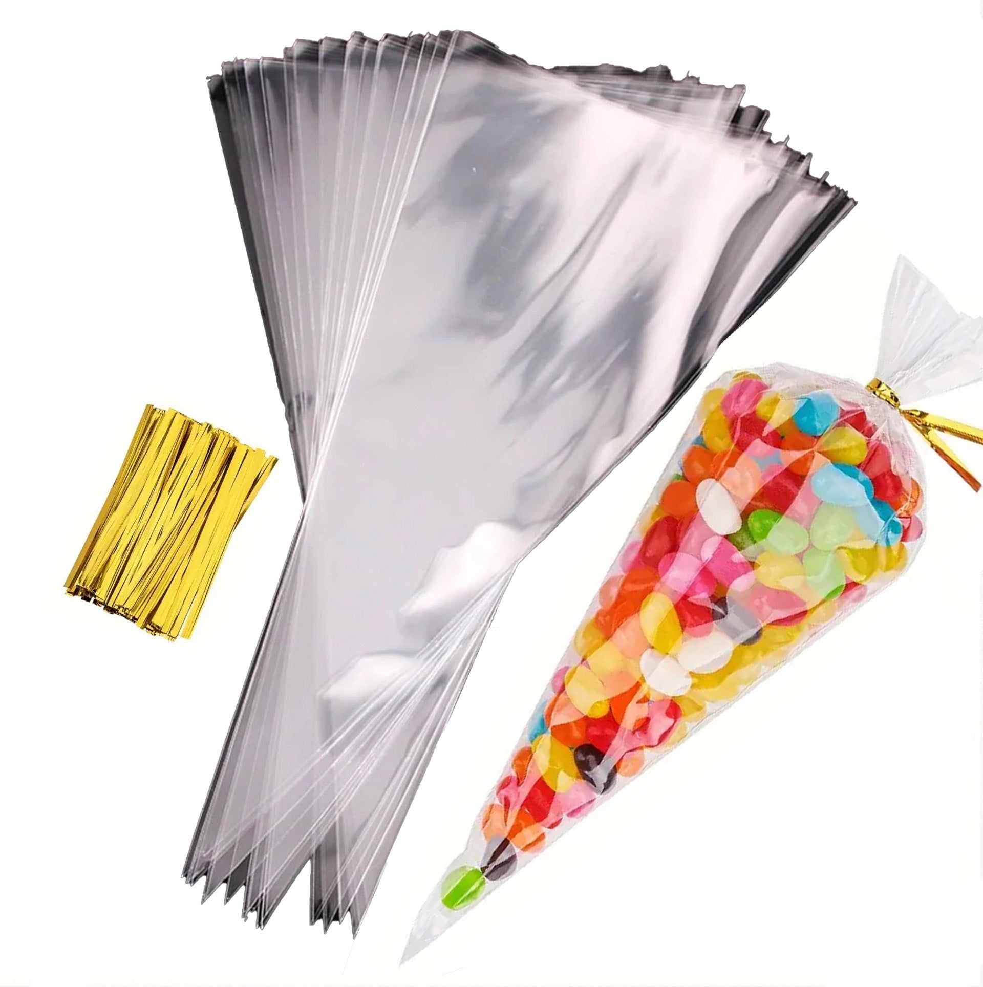 Party Stickers & Sweet Cone Bags | Birthday party bag Fillers | Party favors | Baby Shower | Christmas | All Celebrations