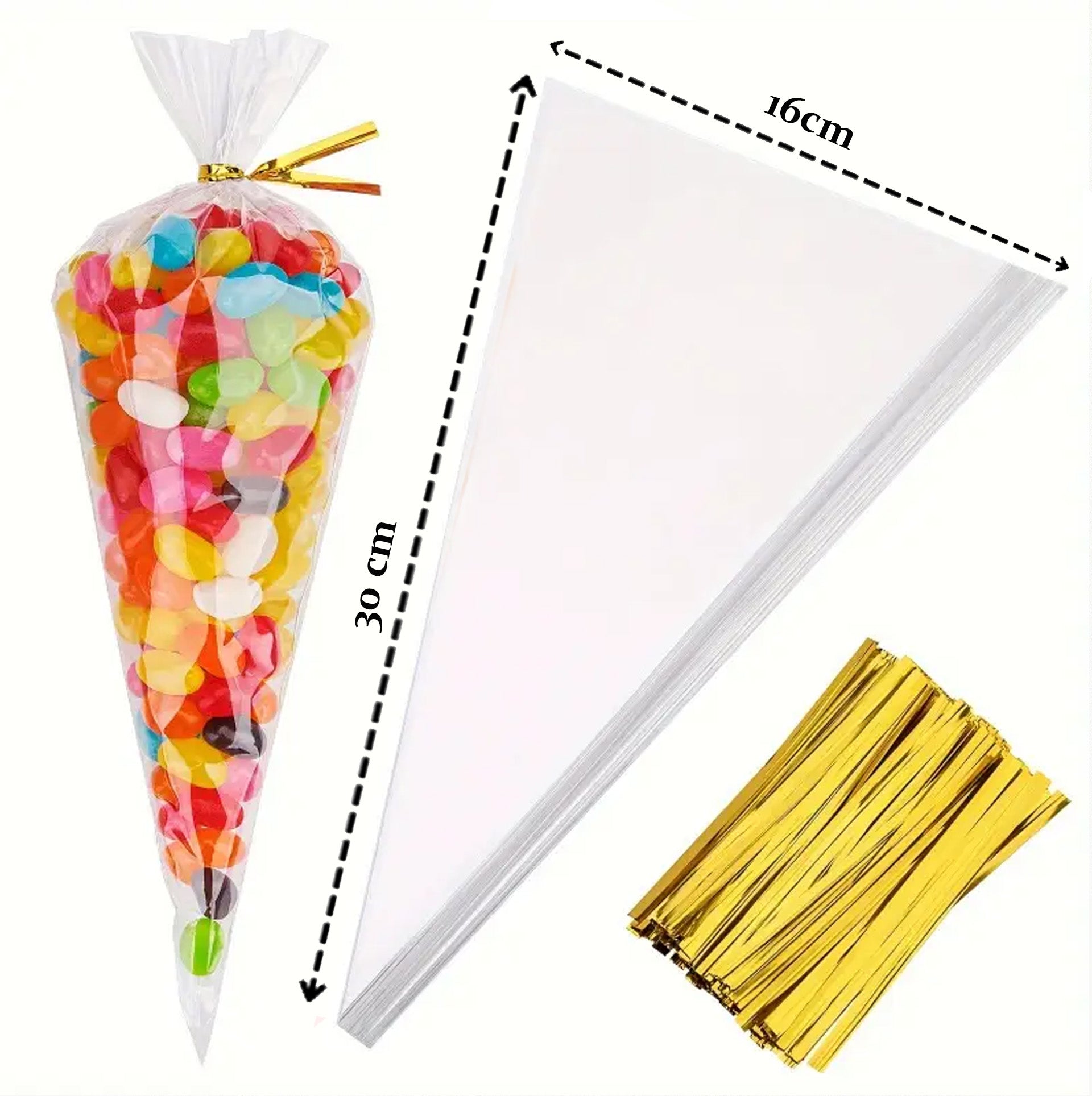 Pre-filled Sweet Cones Party Favours | Party Bags With Optional Personalisation Stickers | many themes |