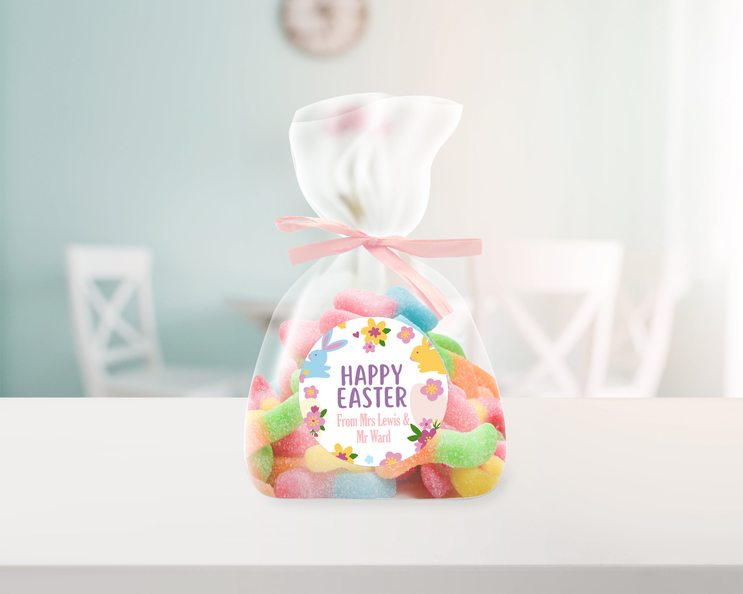 Personalised Stickers Easter End of Term Summer Gift Stickers - Thank you, Happy Easter from Teacher School