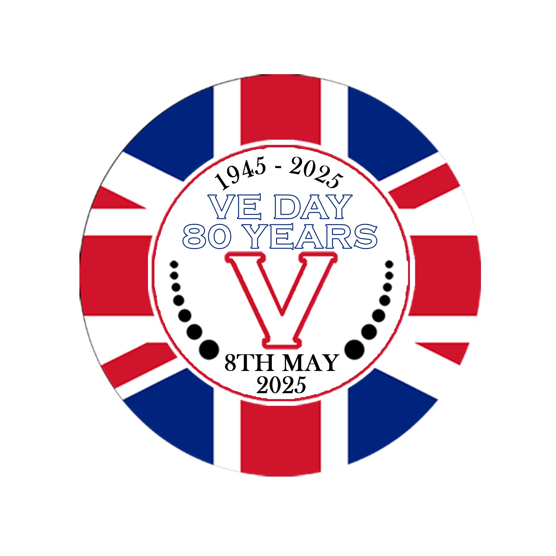 VE Day 80 Years Celebration Chocolate Coins chocolate Coins Luxury Gold foiled discs perfect for street parties! VE Day Party Decor Favours