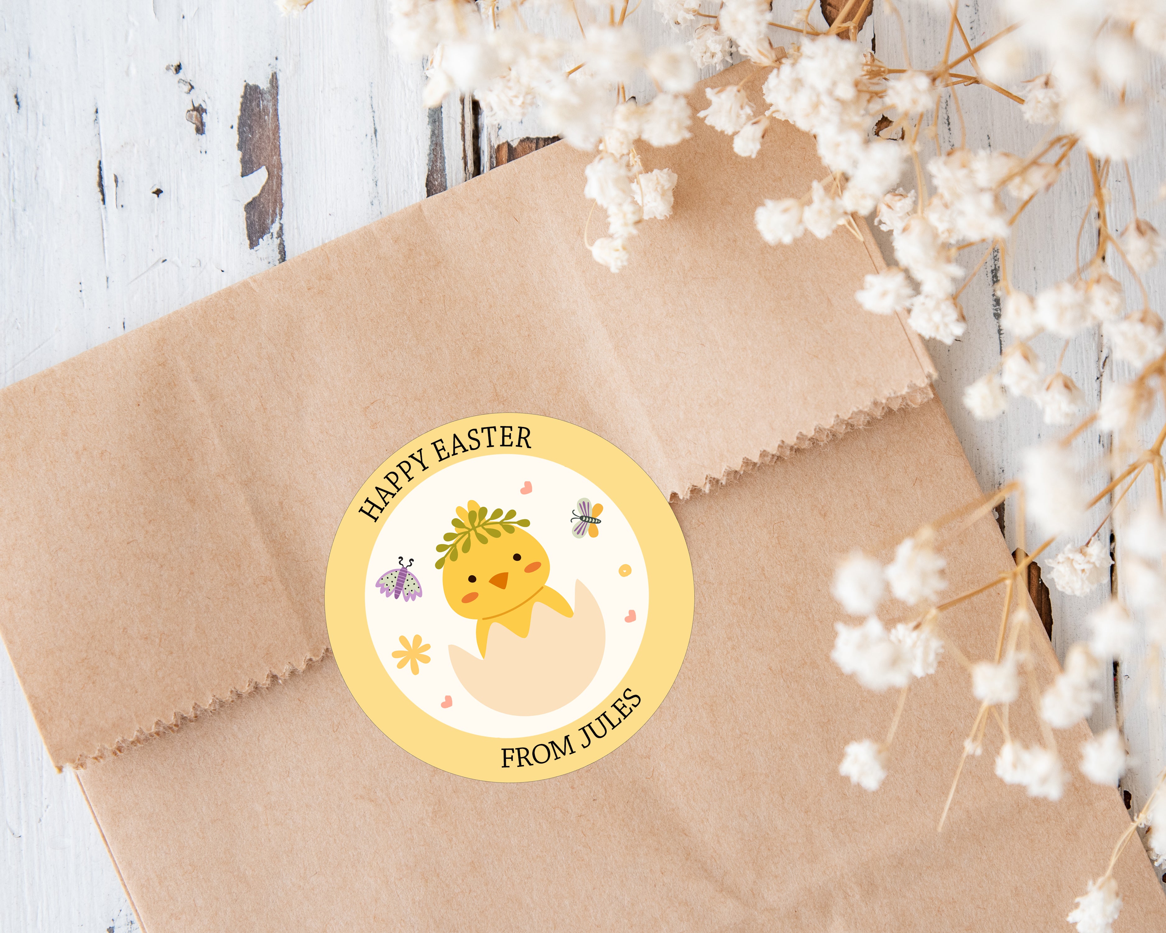 Personalised Easter End-of-Term Gift Stickers |Thank You, Happy Easter from Teacher | School Rewards & Favour