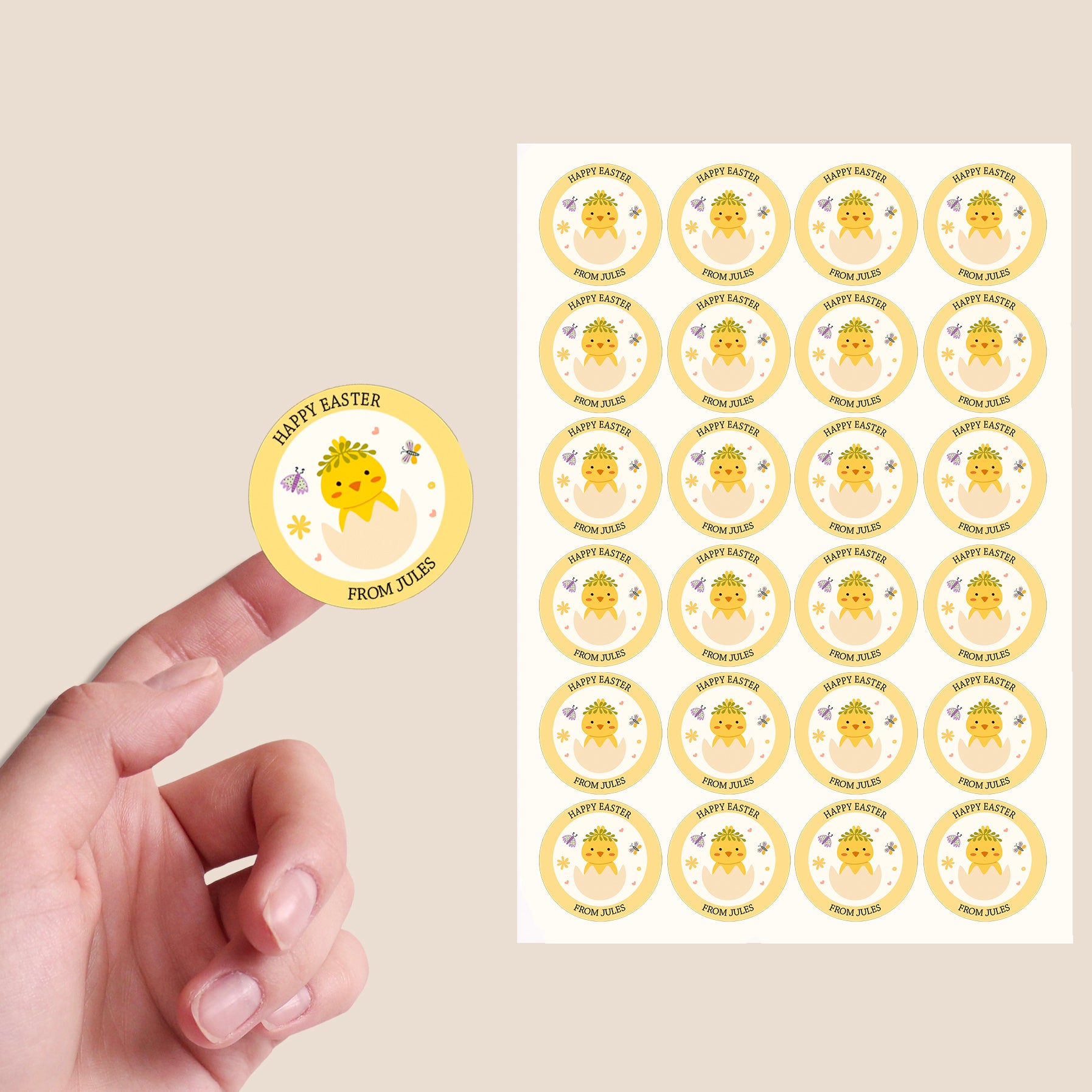 Personalised Easter End-of-Term Gift Stickers |Thank You, Happy Easter from Teacher | School Rewards & Favour