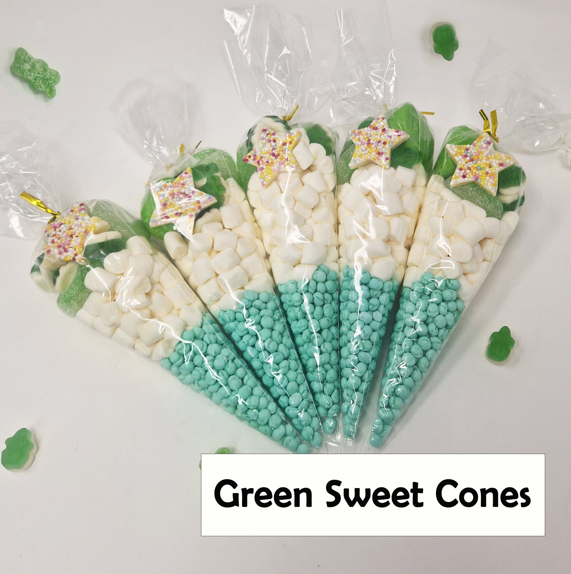 Pre-filled Sweet Cones Party Favours | Party Bags With Optional Personalisation Stickers | many themes |