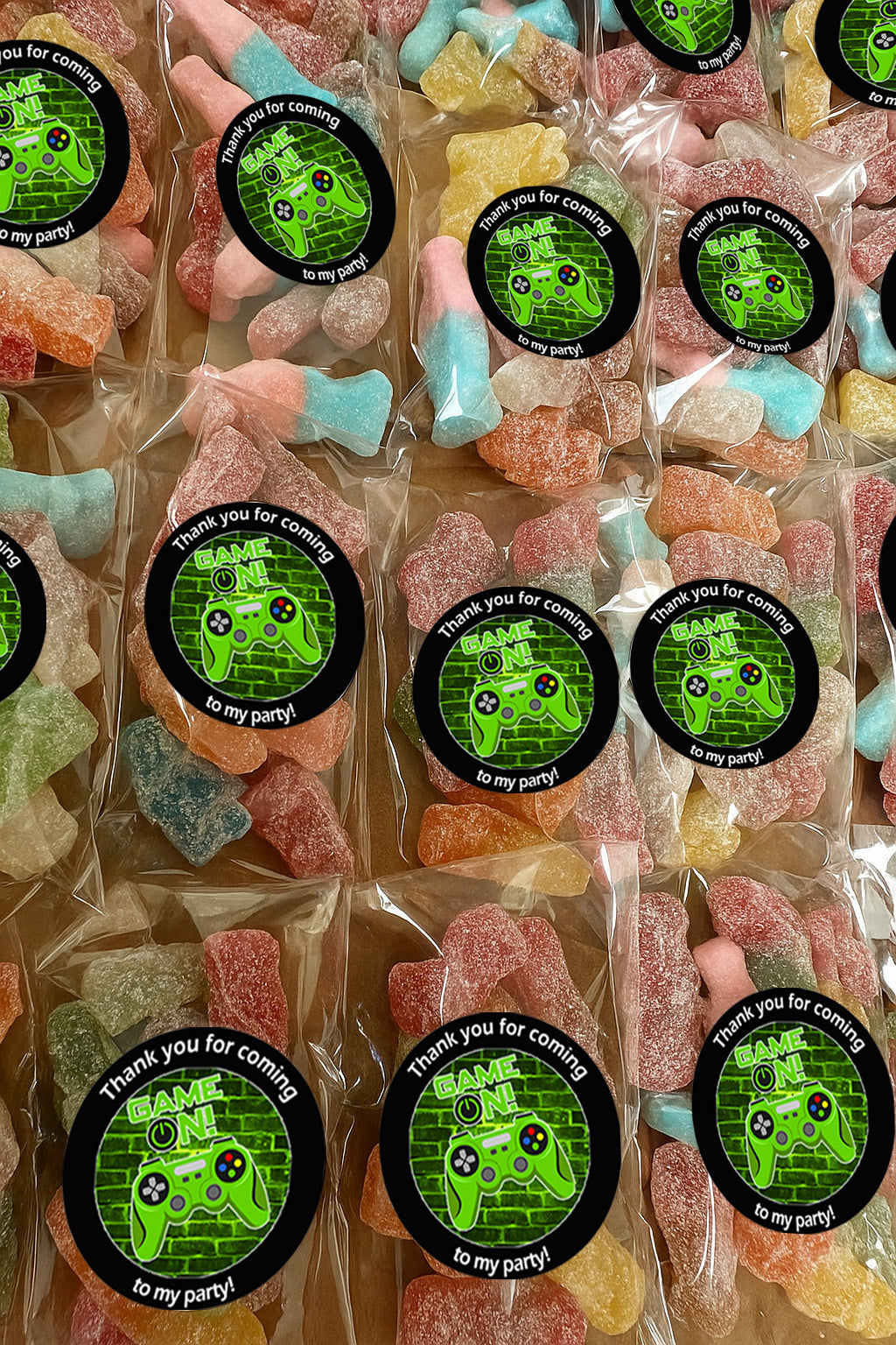 Pre-filled Sweet Favour Bags with Stickers Party Favours | Party Bags | With Themed Stickers | Various Styles