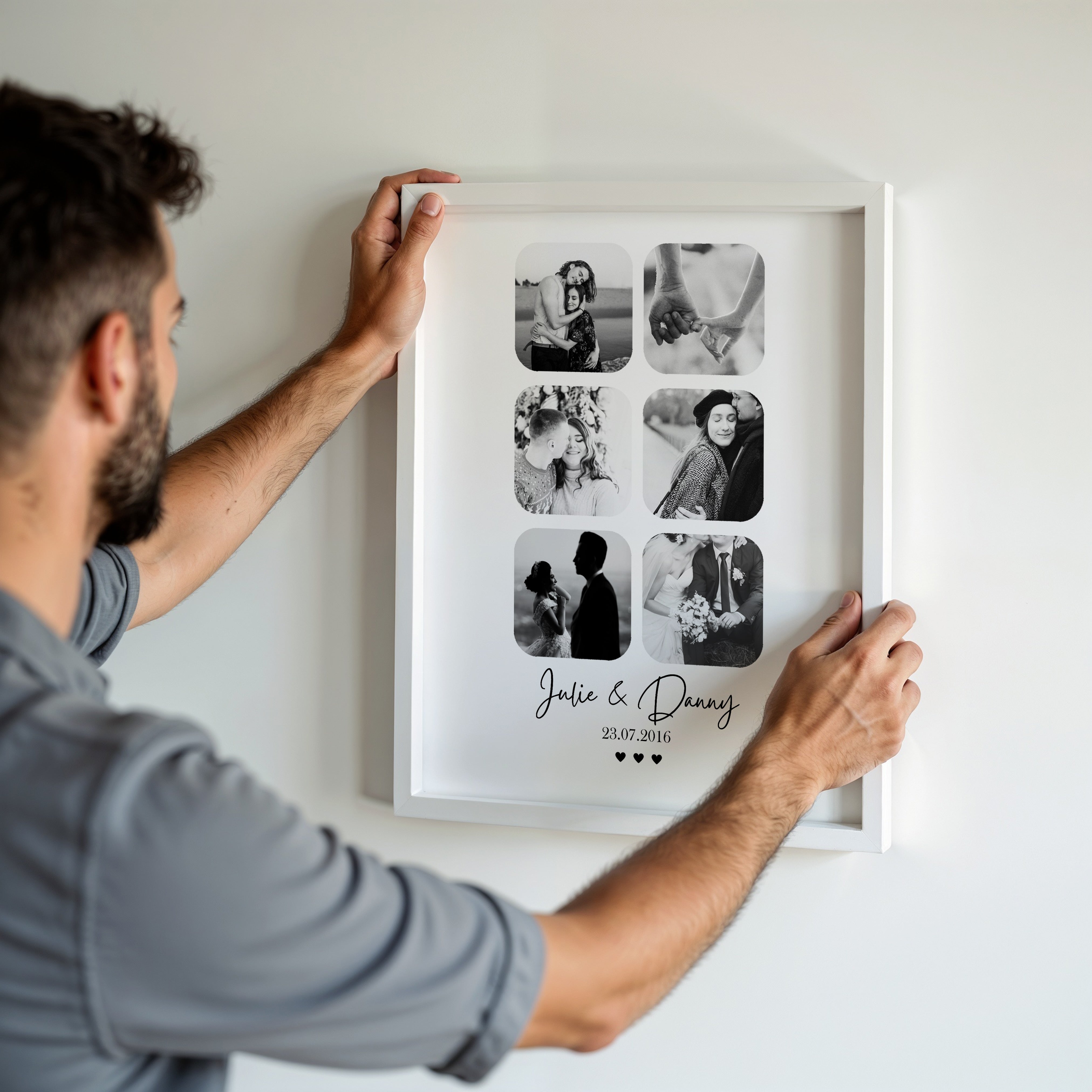 Personalised Photo Collage Print – Custom Gift for Boyfriend, Girlfriend, Him, Her, or Valentine’s Day Anniversary