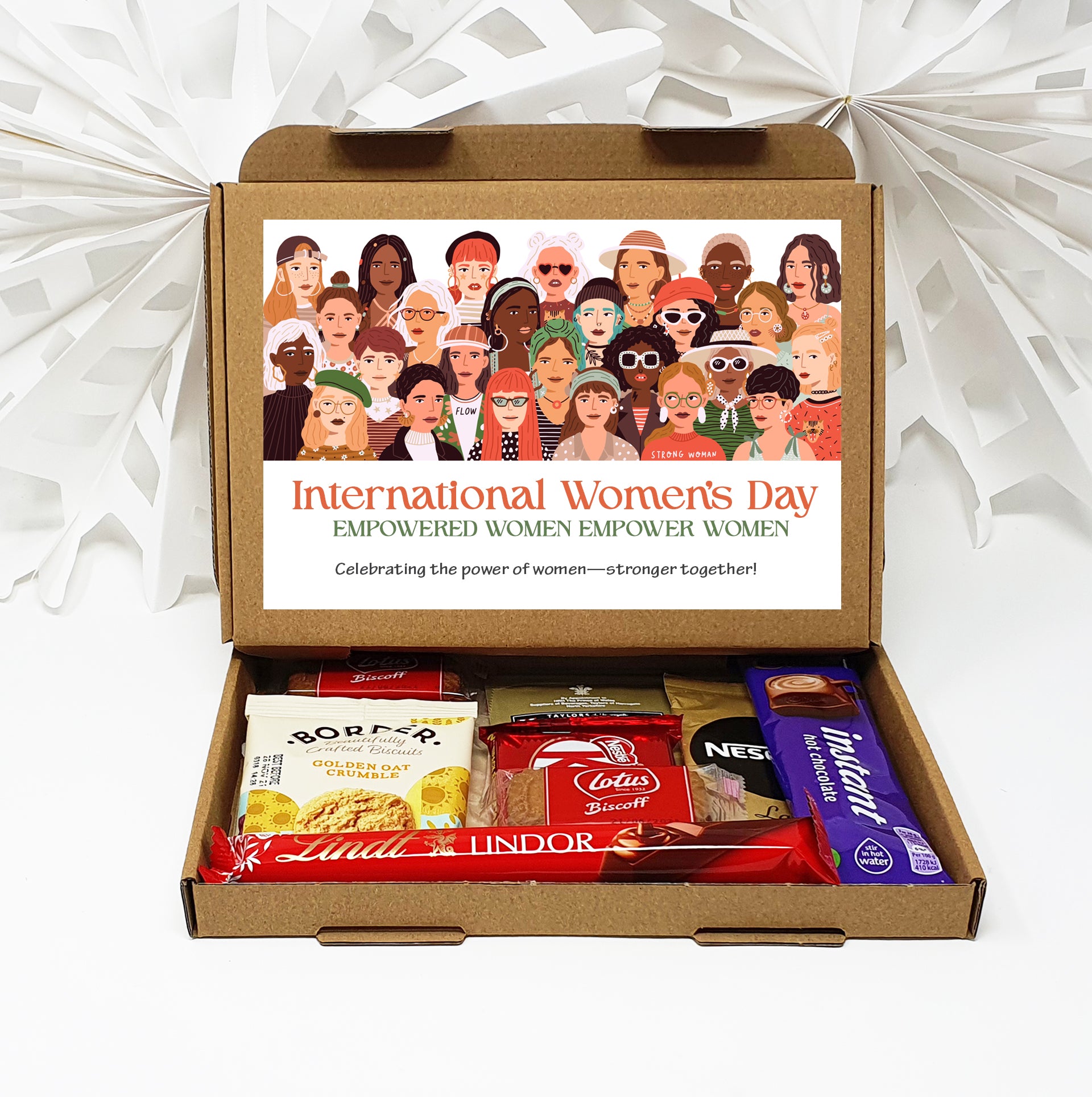 Personalised International Women's Day Delight: Empowering Treat Box Gift Employee Appreciation Corporate Employee Inspirational Women hug