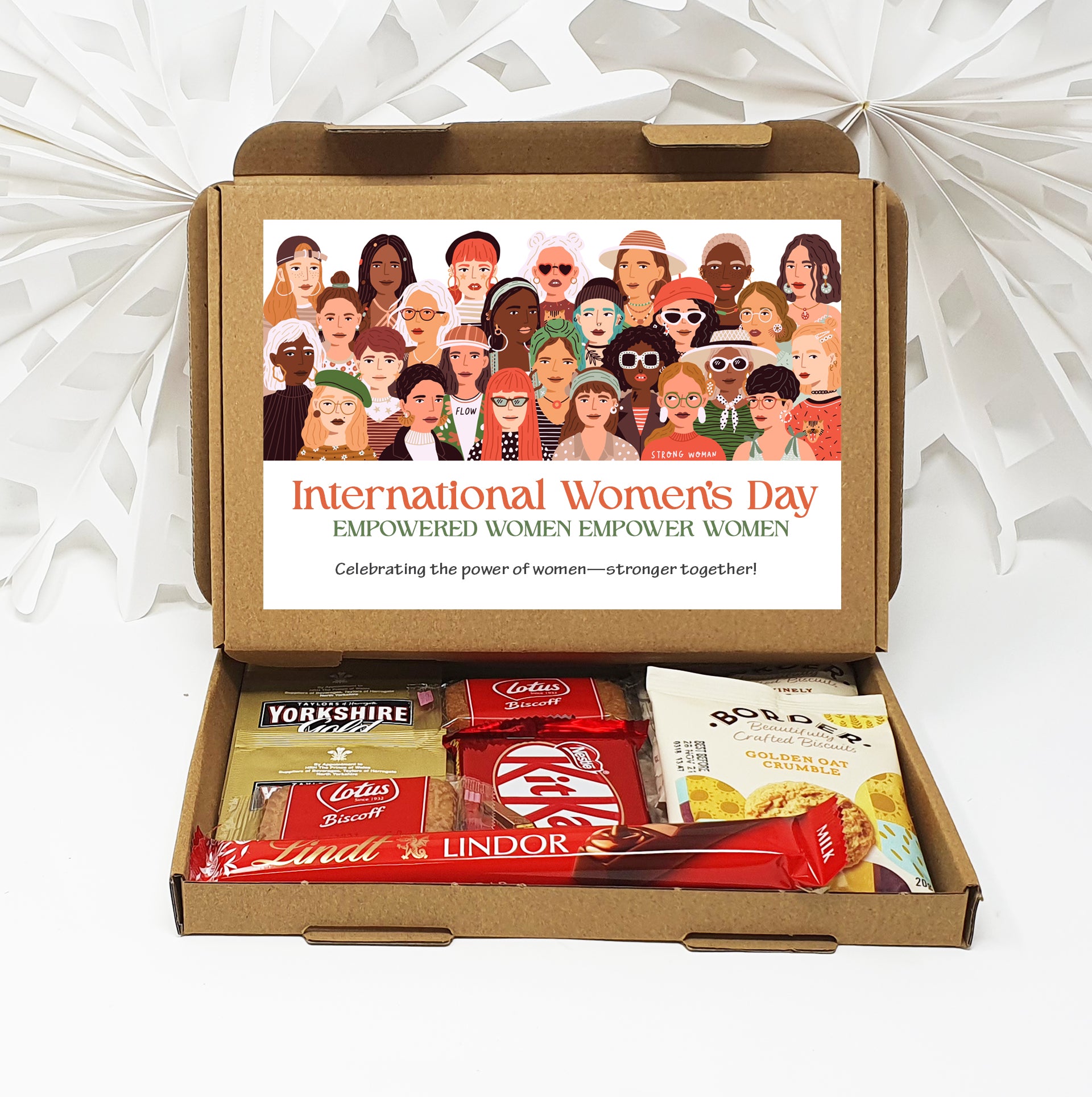 Personalised International Women's Day Delight: Empowering Treat Box Gift Employee Appreciation Corporate Employee Inspirational Women hug