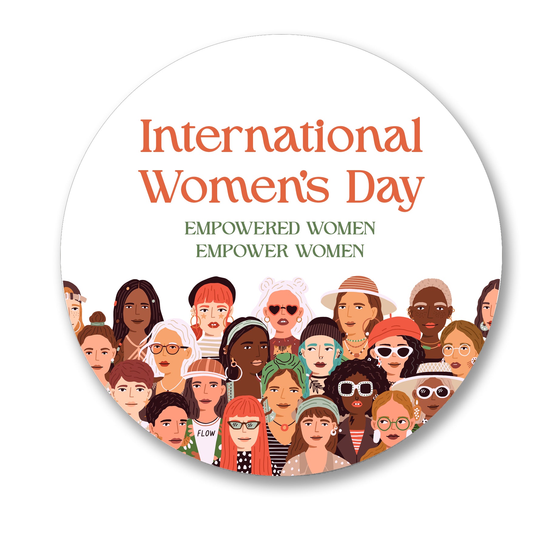 Happy International Women's Day Stickers 2024, Business Red, White Sticker Sweet Sweet Cone Bags EmpowerHER: International Women's Day 24/35
