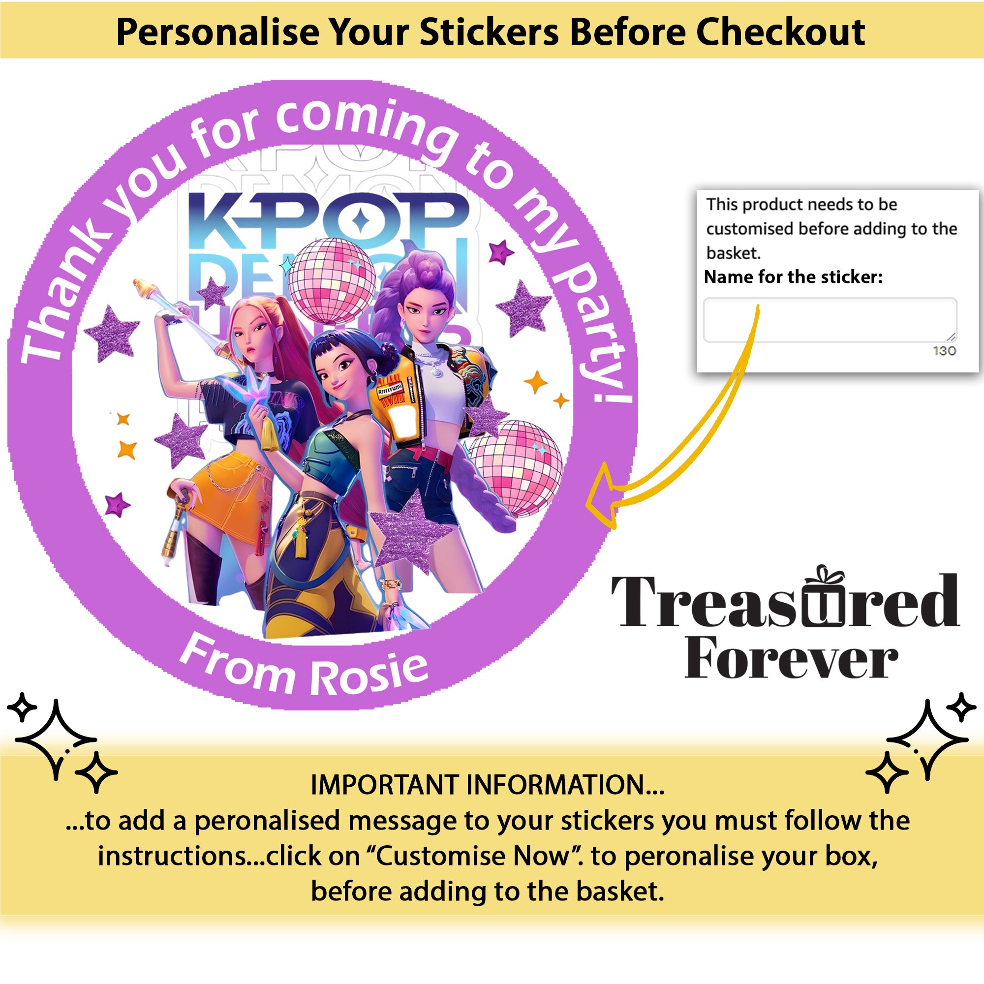 Personalised K-Pop Demon Hunters Party Chocolate coins Favours | Huntrix Inspired Birthday Decor|