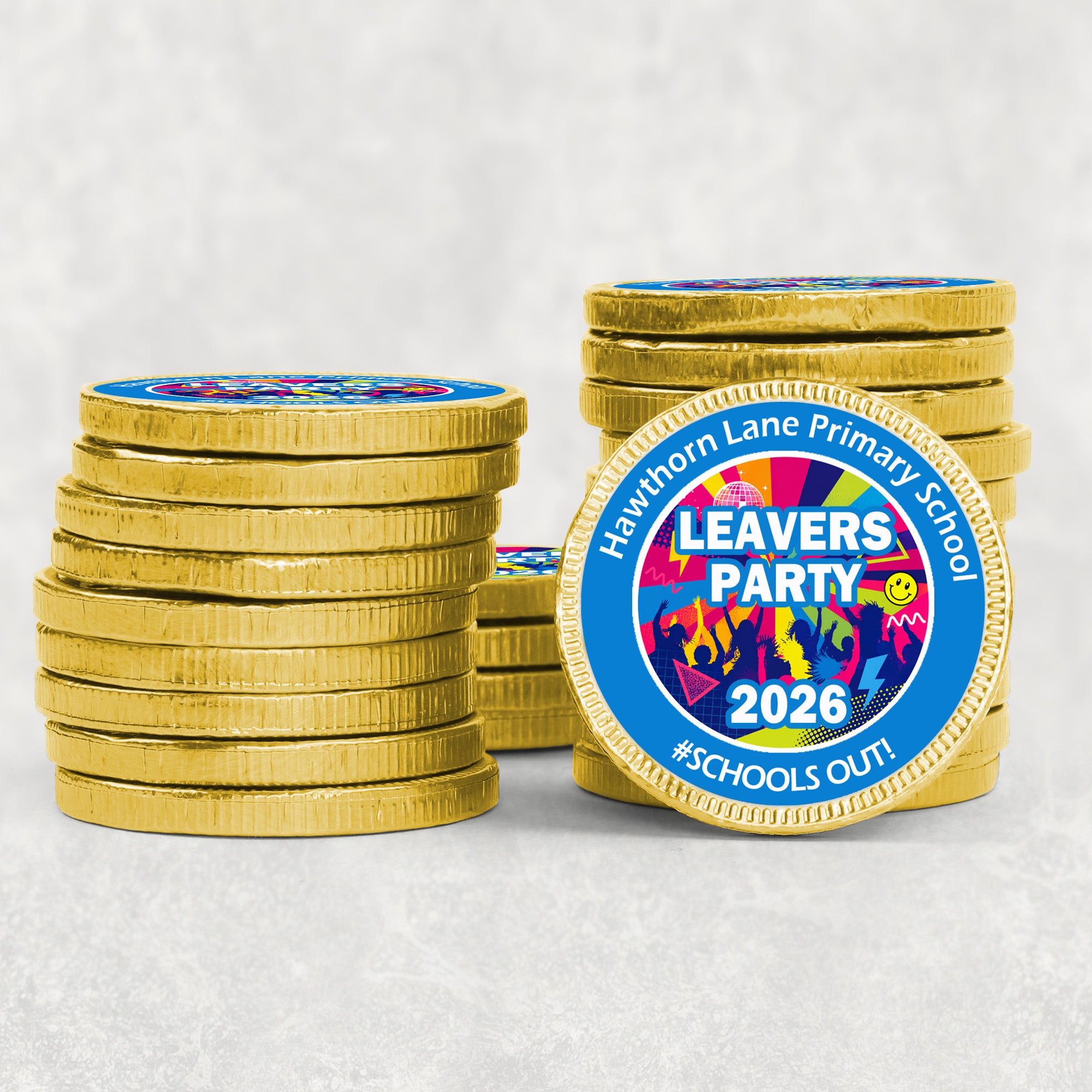 Personalised Class of 2026 Chocolate coins Year 6 / 11 School Leaver Teacher Leaving Gifts School Stickers, Graduation labels - End of Year