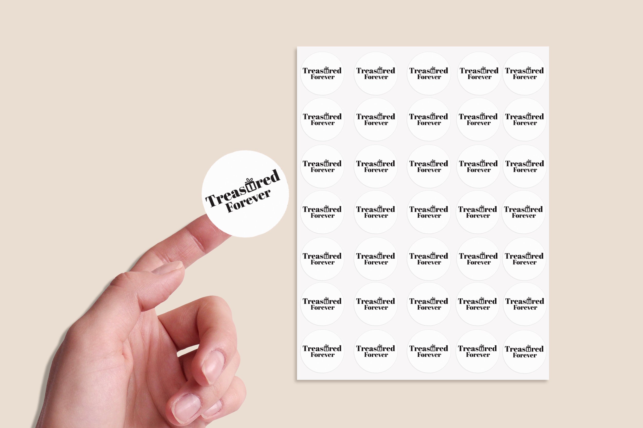 Personalised Round Printed Stickers – Custom Company Logo Labels for Business (Matte Finish)