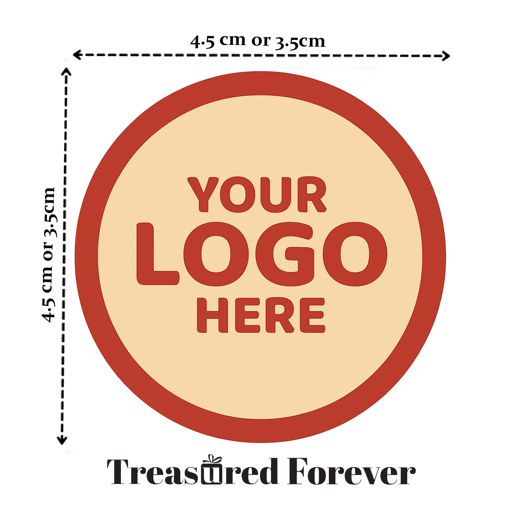 Personalised Round Printed Stickers – Custom Company Logo Labels for Business (Matte Finish)