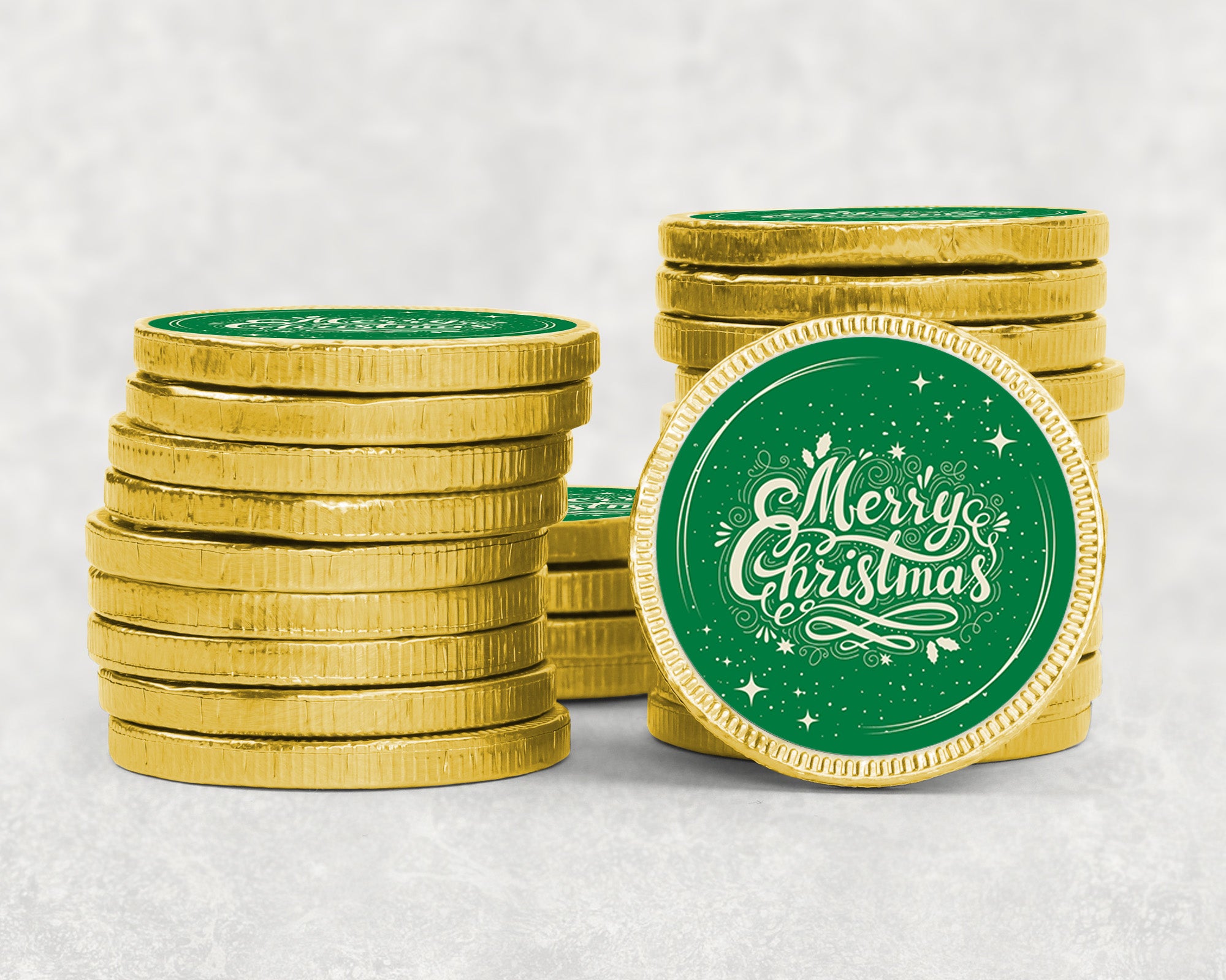 Merry Christmas Chocolate Coins & Sticker Party Favors β Kids Party Bag Fillers Festive Holiday Treats β Bulk Option Santa gifts Stocking