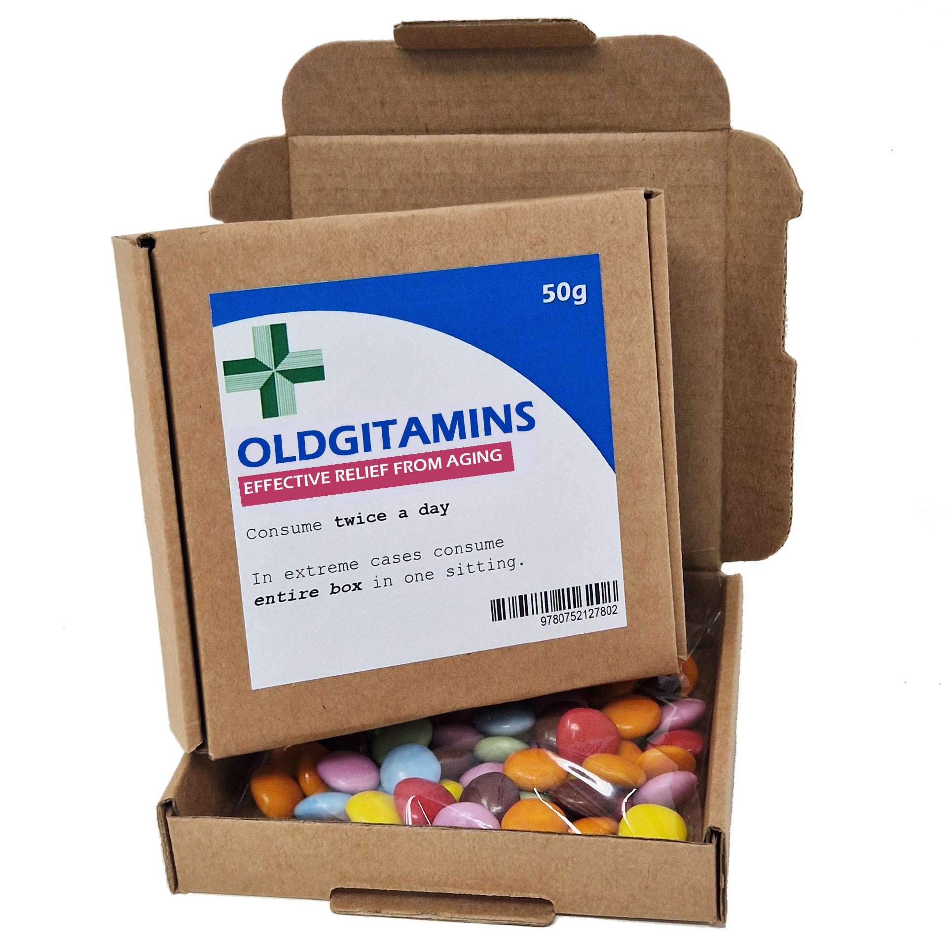 Anti-Farting Anti Moaning Old Git Pills Gag Gift Novelty Sweet Bag Funny Birthday/ Fathers Day Surprise Chocolate Treat Bag Joke Chocolate Present