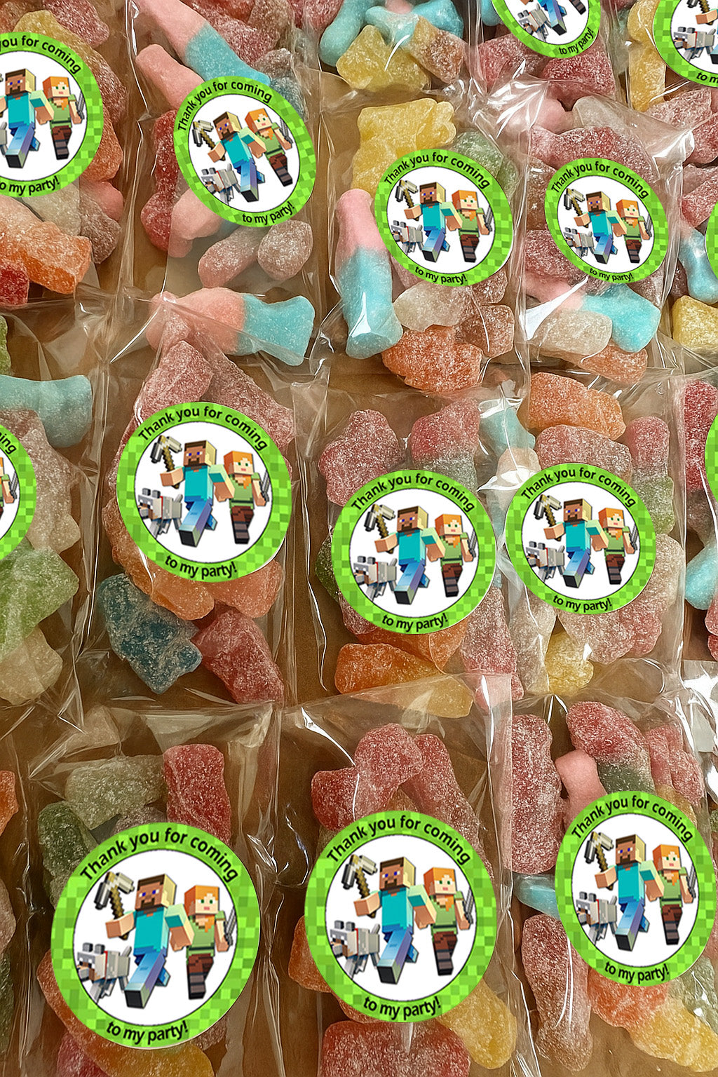 Pre-filled Sweet Favour Bags with Stickers Party Favours | Party Bags | With Themed Stickers | Various Styles