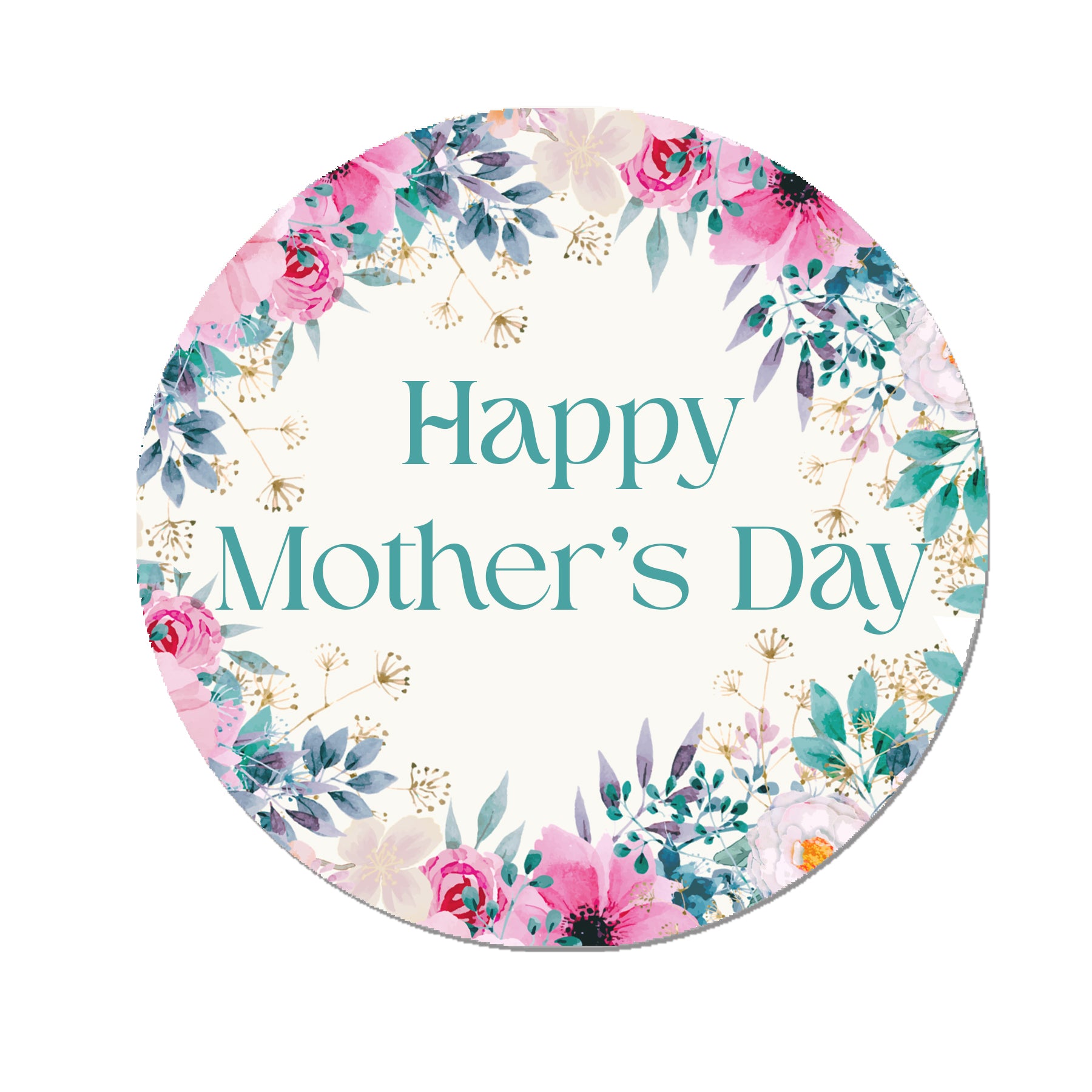 Happy Mother's Day Stickers - Wax Melts, Business Red, White Sticker Sweet Sweet Cone Bags Sizes 3.7cm & 4.5cm