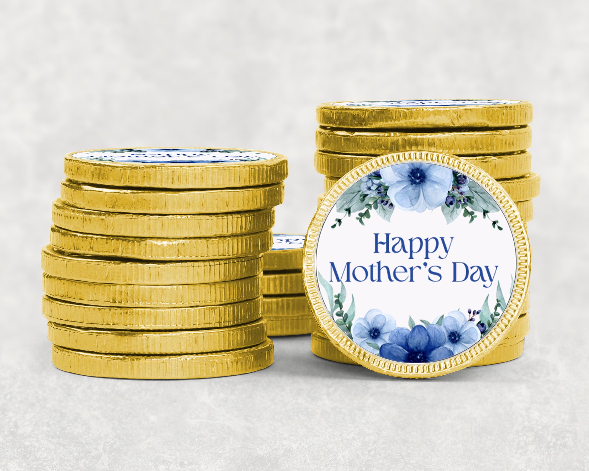 Mother’s Day Celebration Chocolate Coins Luxury Gold Foiled Discs, Perfect for Gifts, Table Favours Thoughtful for Mum, Gran & Mother