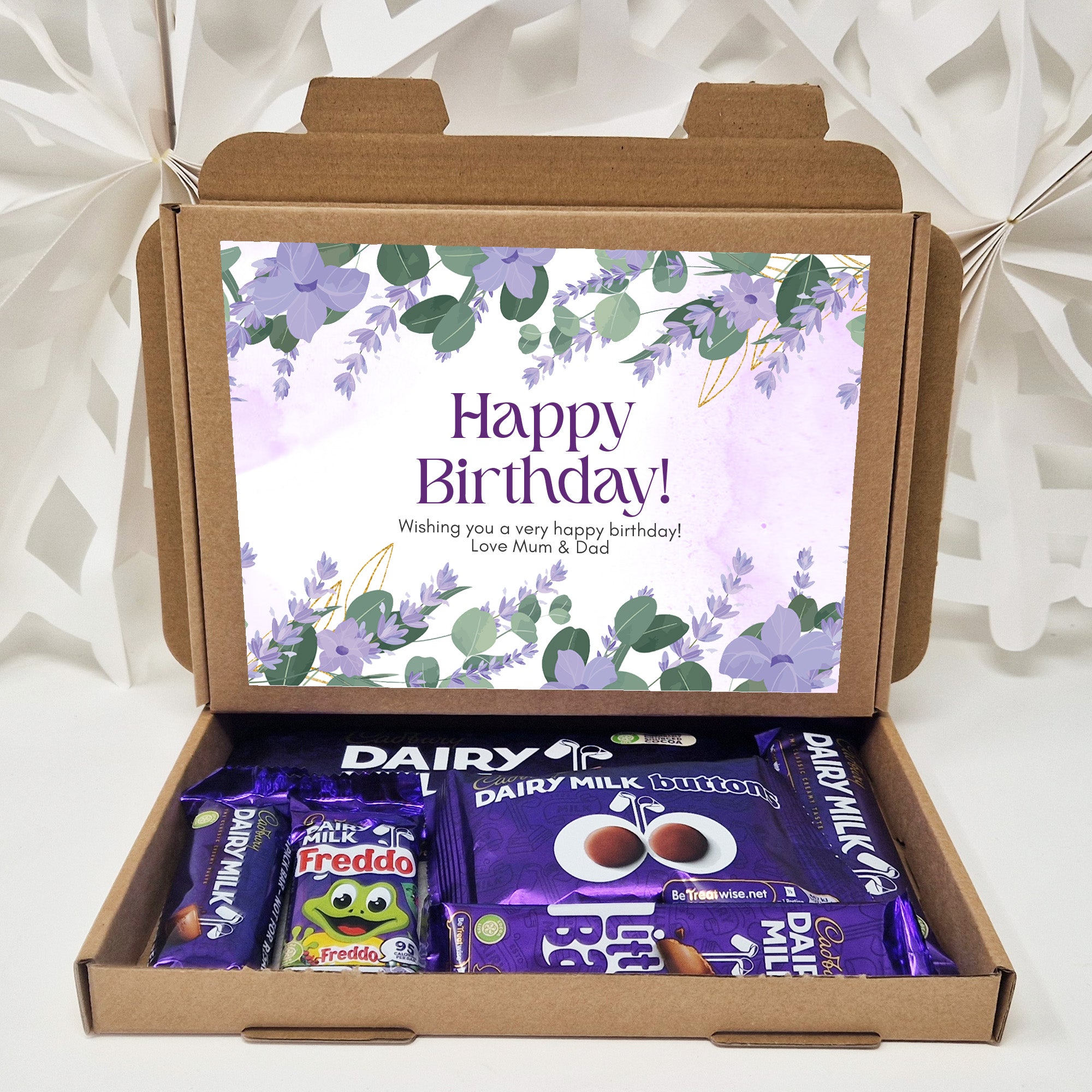 Personalised Cadbury Dairy Milk Chocolate Gift Hamper – Birthday, Mother’s Day, Thank You, Get Well Soon, Thinking of You