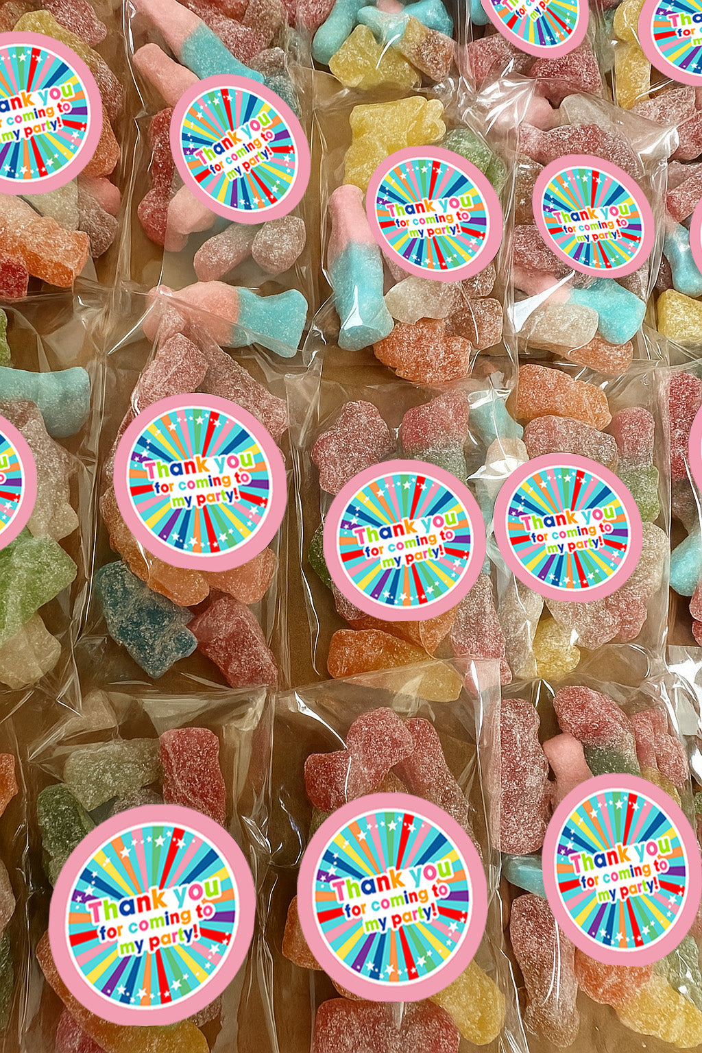 Pre-filled Sweet Favour Bags with Stickers Party Favours | Party Bags | With Themed Stickers | Various Styles