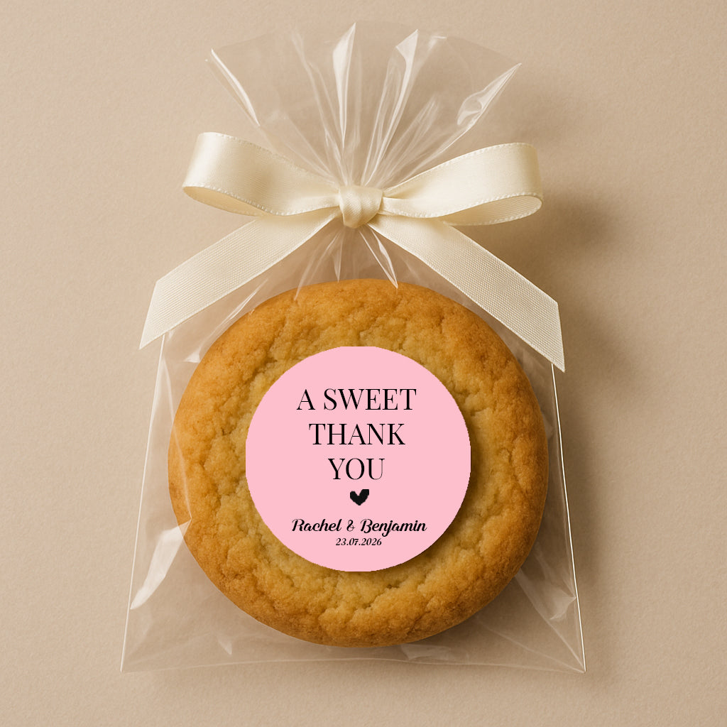 A Sweet Thank You Wedding Stickers – Personalised Favour Labels – Custom Sweet Cart Stickers – Modern Wedding Stationery – Candy Bar Tags