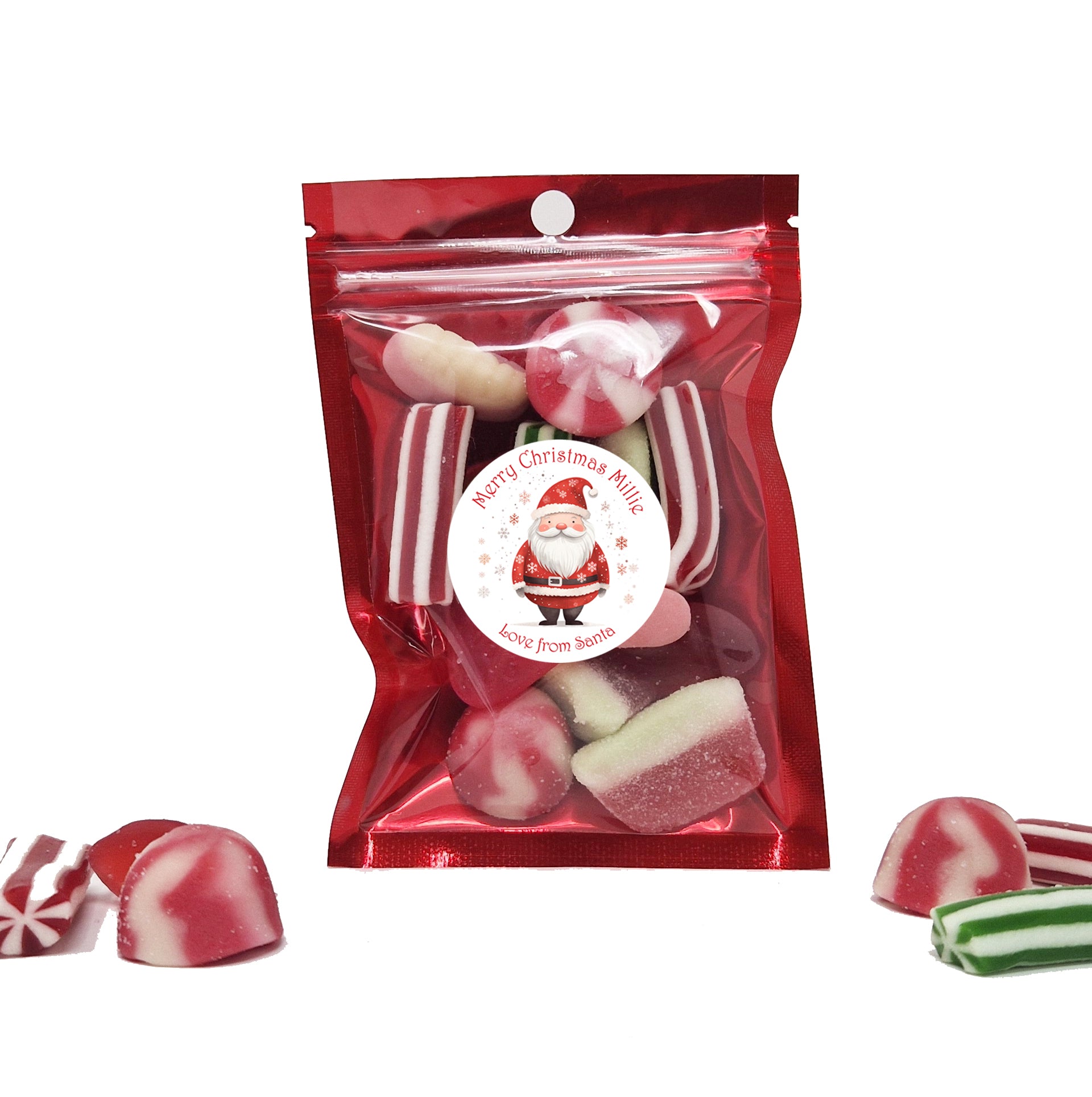 Personalised Christmas Sweet Bags | Festive Party Favors | Stocking Stuffer Filler Treats | Pre-Filled || Pick and Mix Teacher Gift