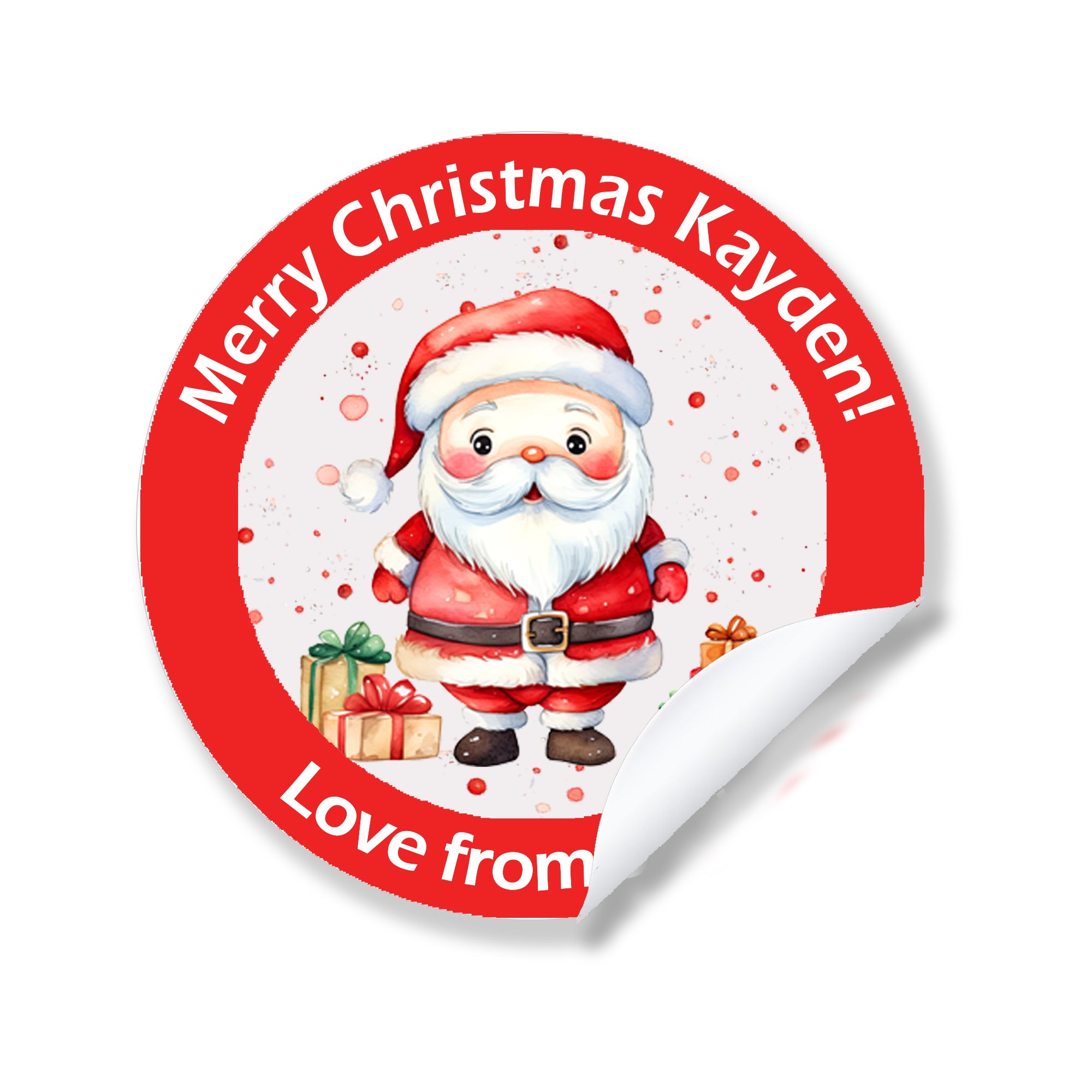 24 Personalised Cute Christmas Stickers Gift Labels Present Delivery From Santa