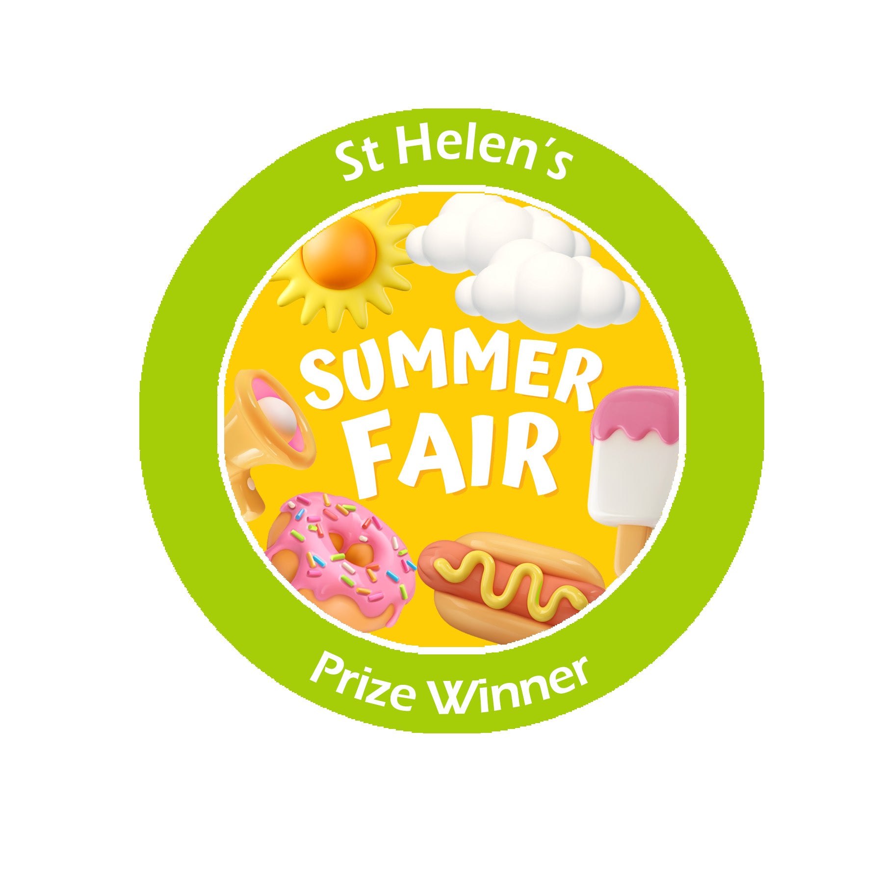 Personalised Summer Fair Stickers – Perfect for Party Bags & Gifts! Summer Gift Stickers - Thank you, Have a great Summer Fayre End of Year
