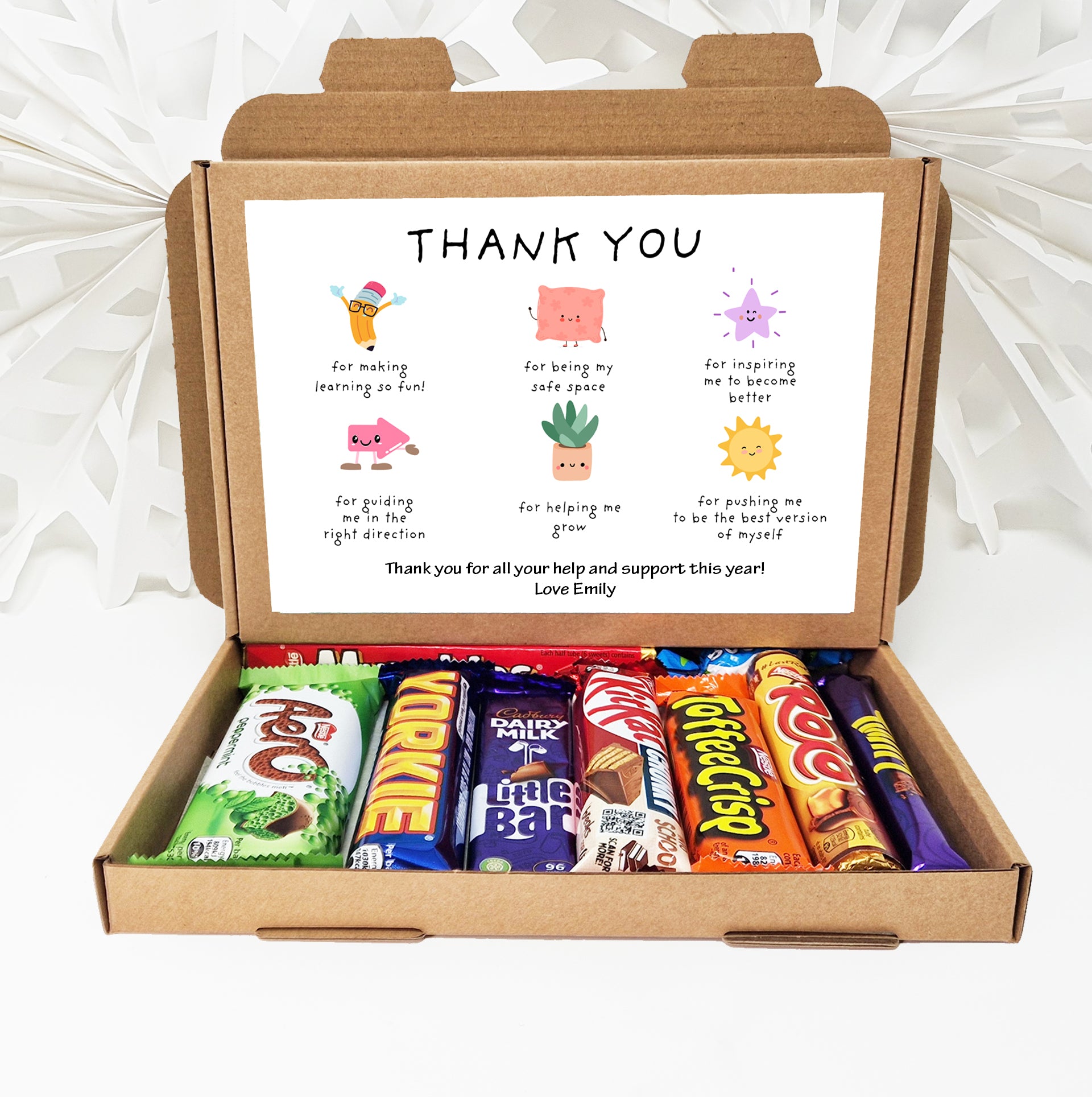 Personalised Thank you Teacher gift box, Letterbox gift Afternoon tea, hamper gift, thank you gift
