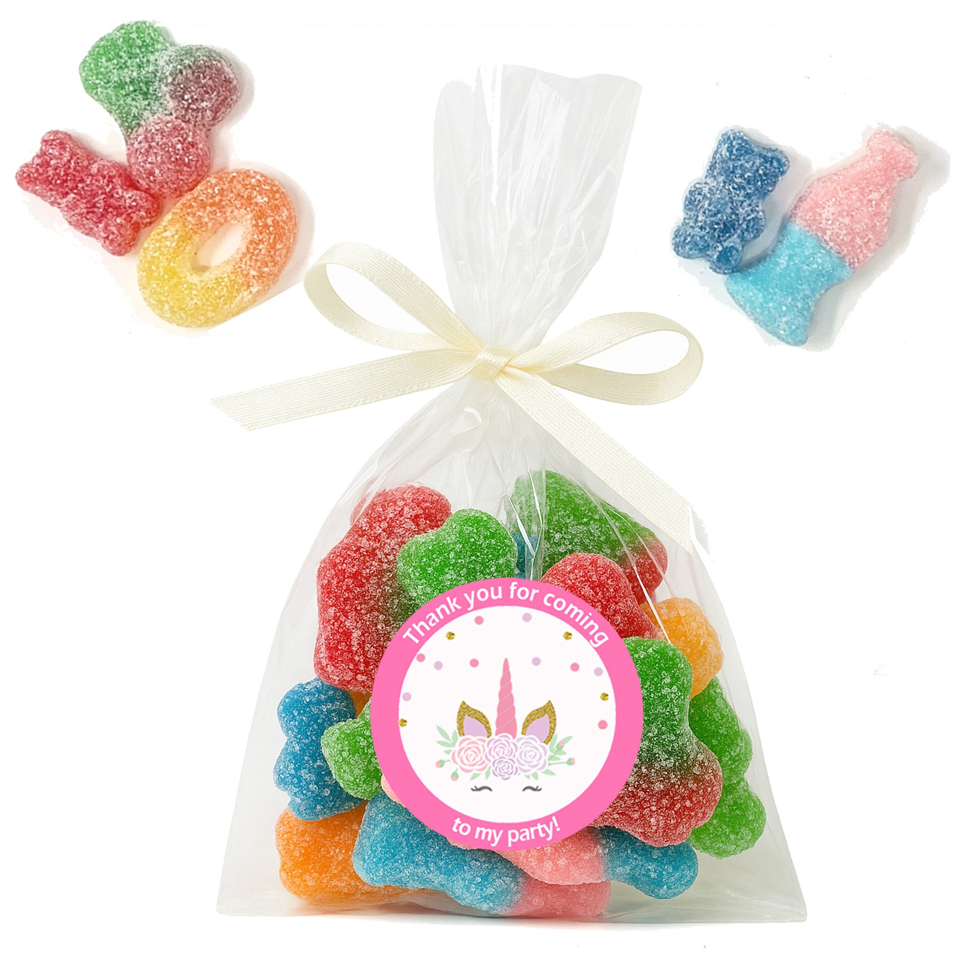Pre-filled Sweet Favour Bags with Stickers Party Favours | Party Bags | With Themed Stickers | Various Styles