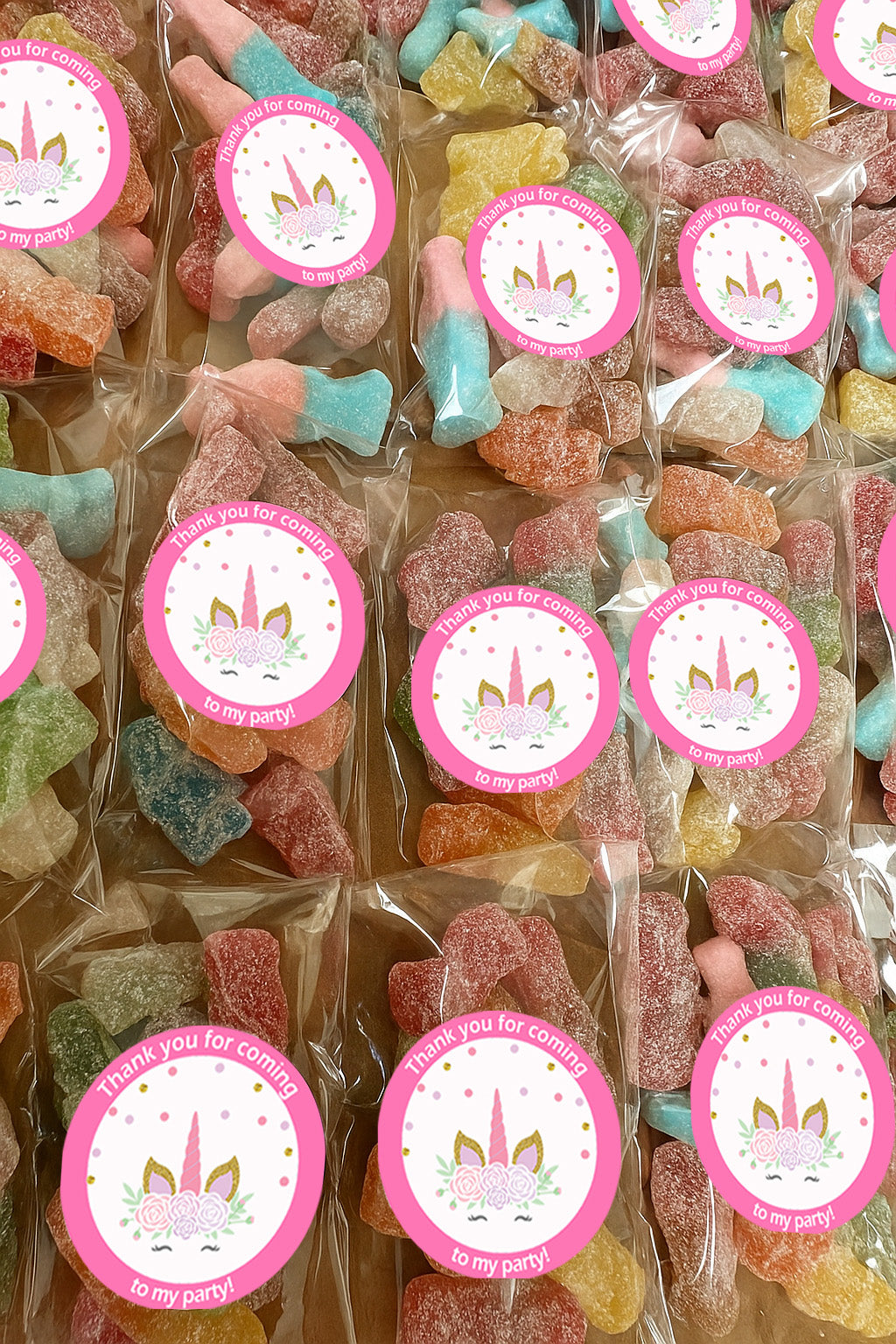 Pre-filled Sweet Favour Bags with Stickers Party Favours | Party Bags | With Themed Stickers | Various Styles
