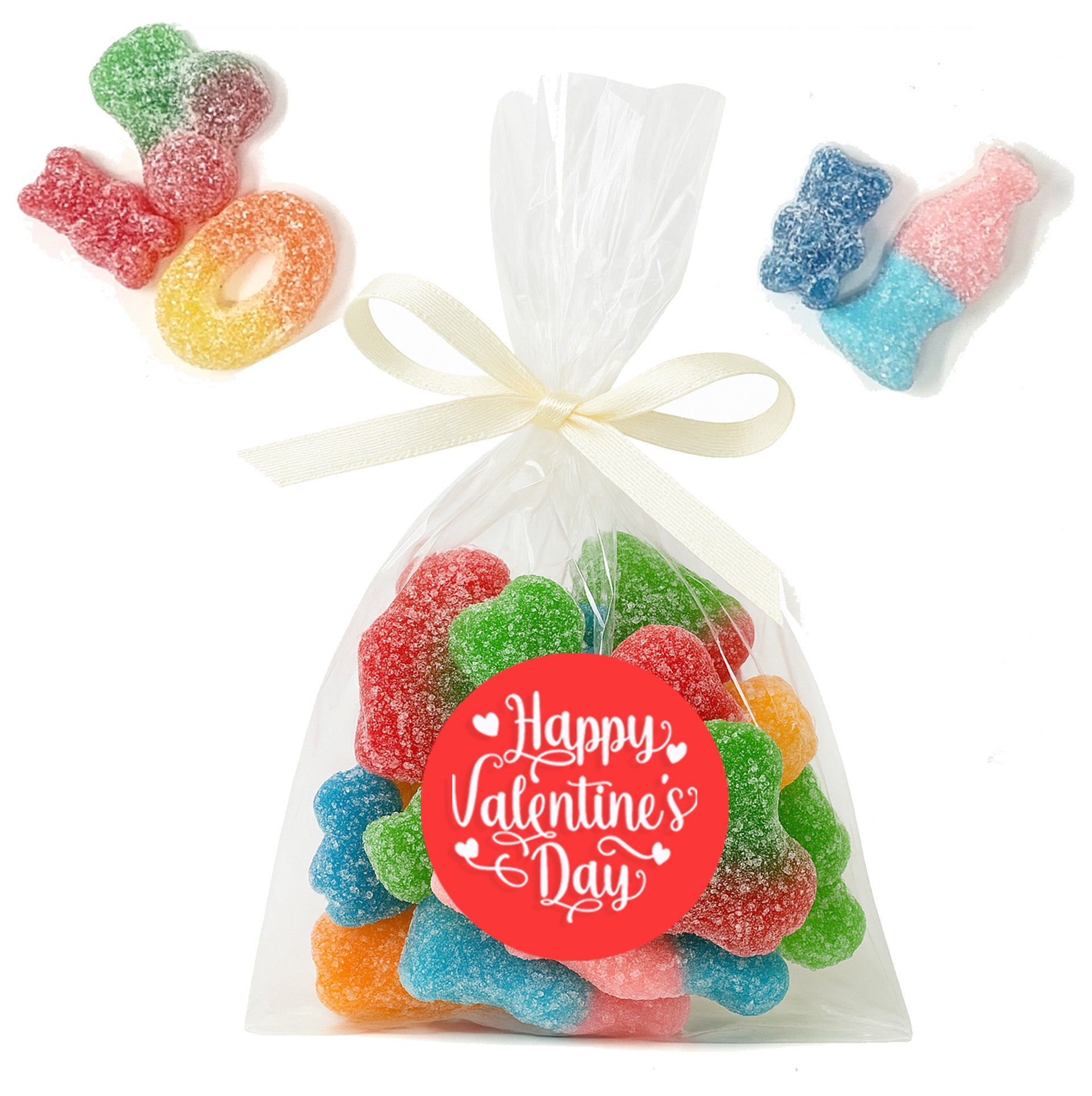 Valentineās Day Sweet Bags | Pre-Filled Vegan Favour Bags with Stickers Corporate Events Trade Show Giveaways Staff Treats | School Gifts