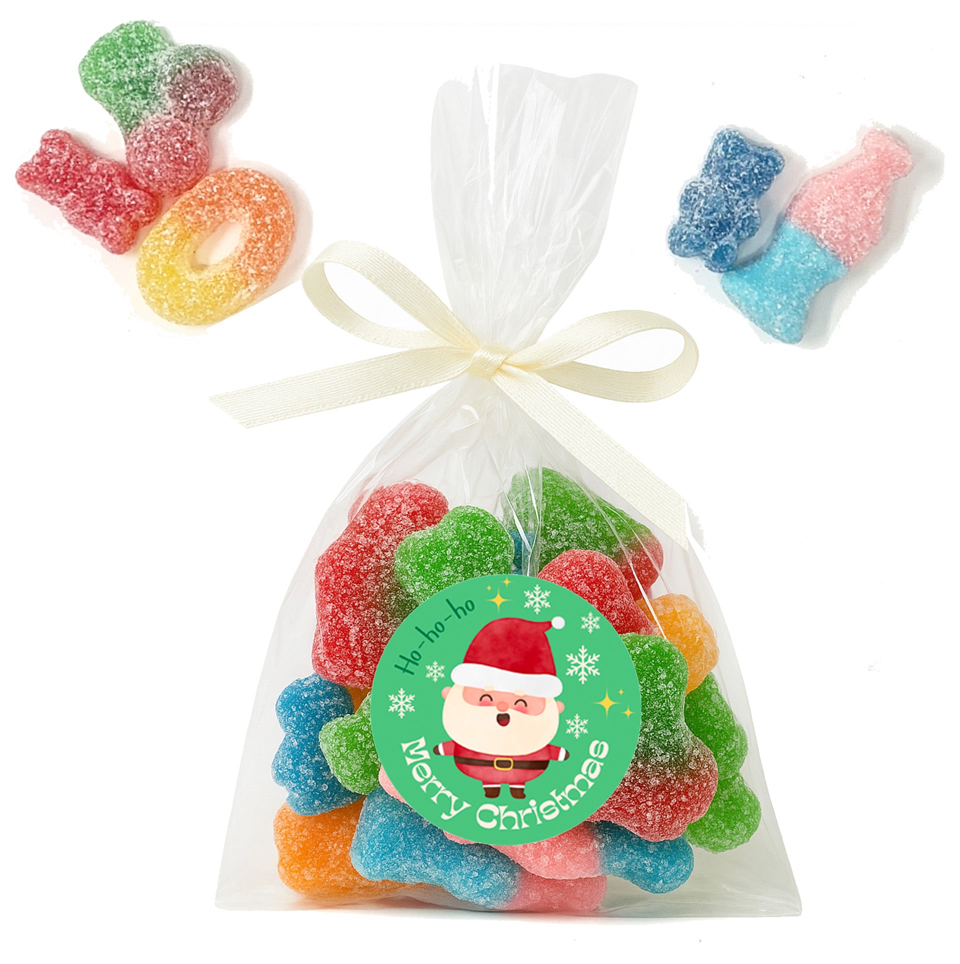 Christmas Sweet Bags | Pre-Filled Vegan Favour Bags with Stickers | Corporate Event | Trade Show Giveaways | Branded Treats School Fair