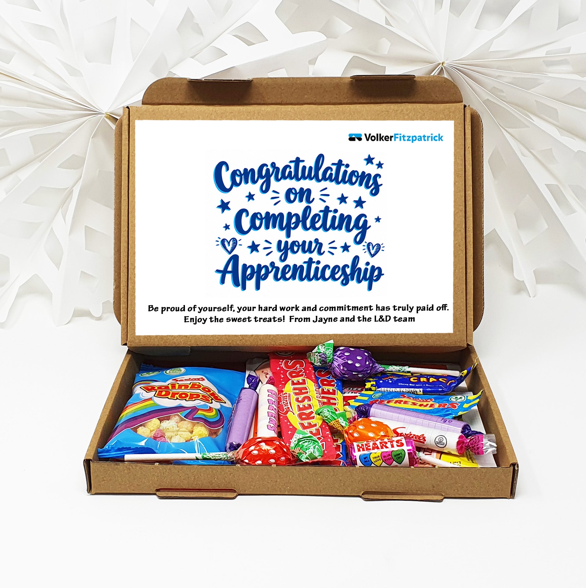 Custom Corporate Treats Box Gift Employee Welcome / Appreciation - Gift for all ages Hug in a box Corporate Employee - Various content