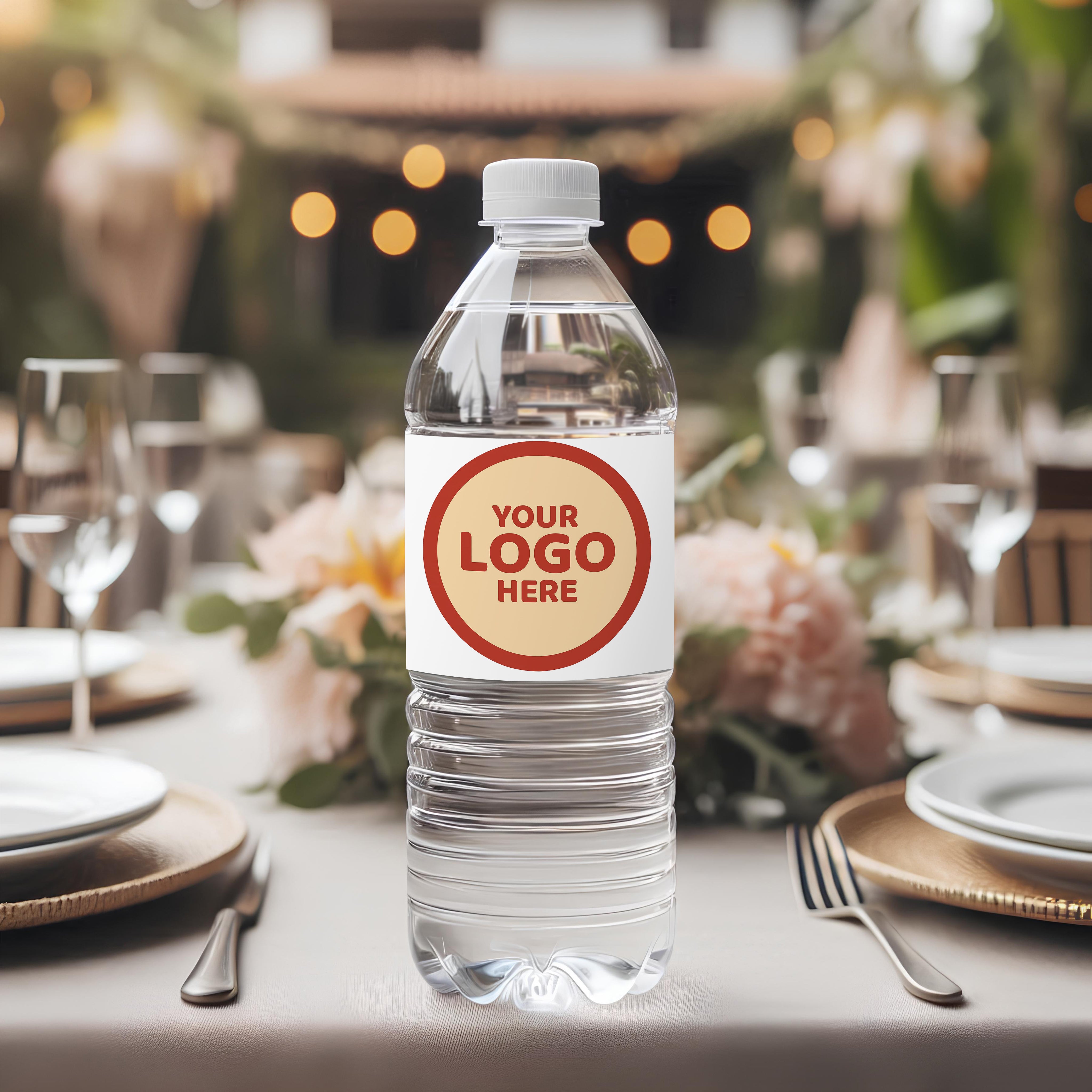 Personalised Logo Water Bottle Labels – Thank You Water Bottle Labels, Waterproof Label, Wedding Welcome Bags Corporate day Events