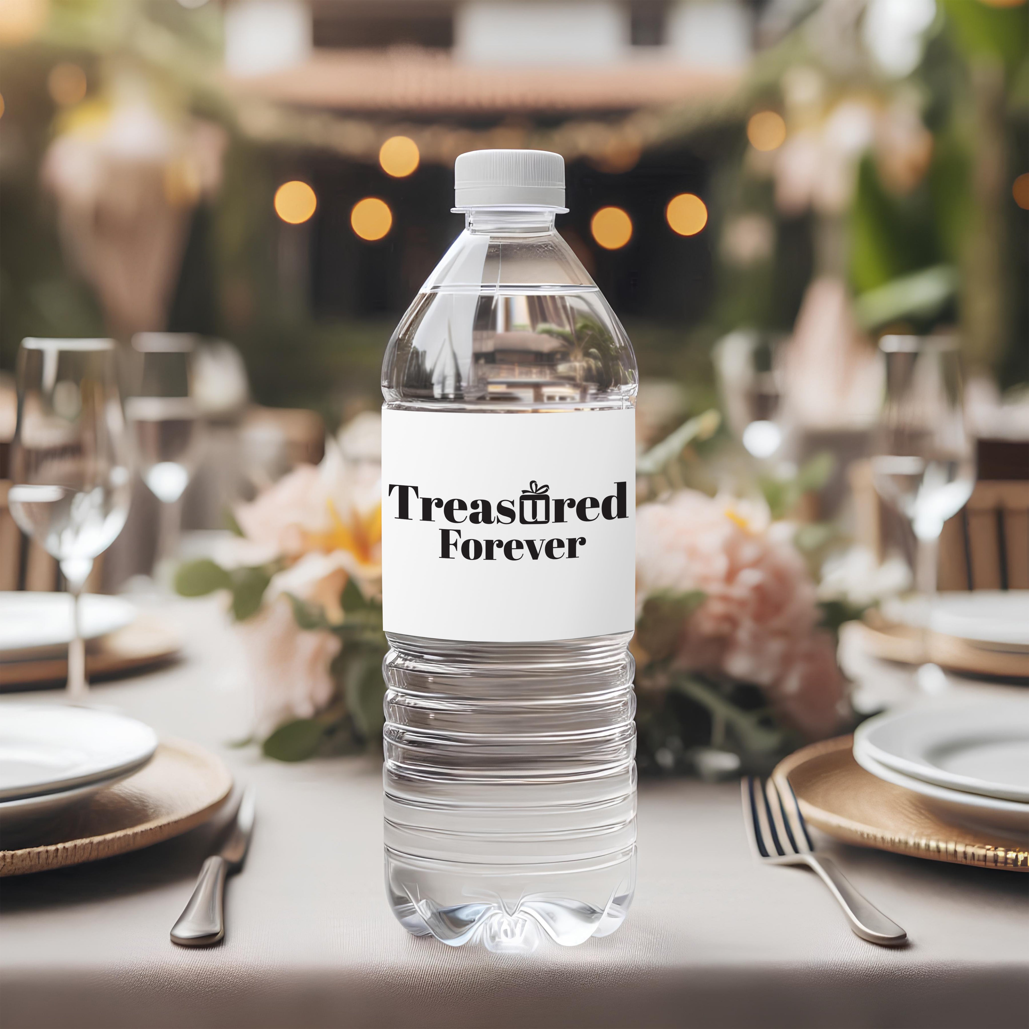 Personalised Logo Water Bottle Labels – Thank You Water Bottle Labels, Waterproof Label, Wedding Welcome Bags Corporate day Events