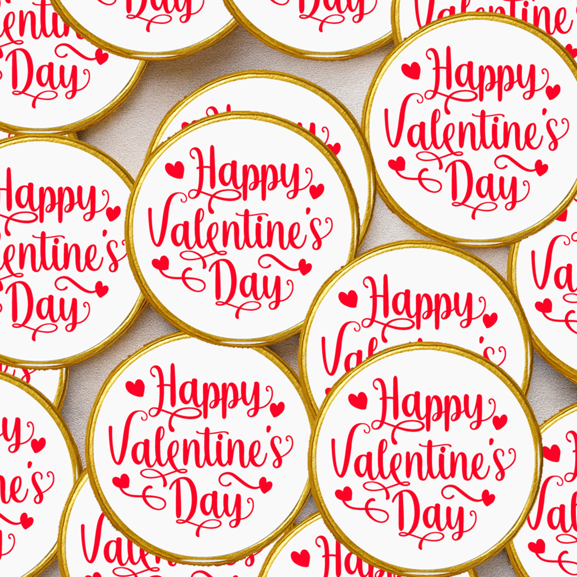 24 Happy Valentines Stickers - Wax Melts, Business Red, White Sticker Sweet Sweet Cone Bags