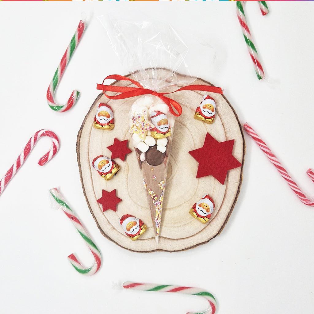 Christmas Hot Chocolate Cone with Marshmallows