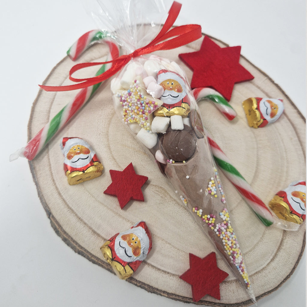 Christmas Hot Chocolate Cone with Marshmallows