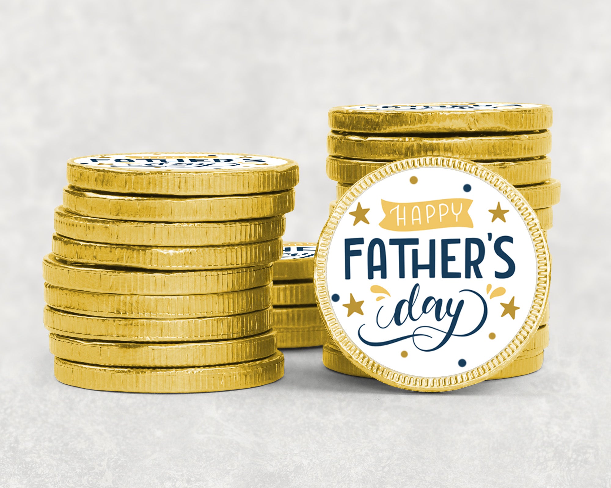 Father’s Day Chocolate Coins Luxury Gold Foiled Coins Perfect for Gifts Table Favours Treats, Thoughtful for Dad Grandad & Father