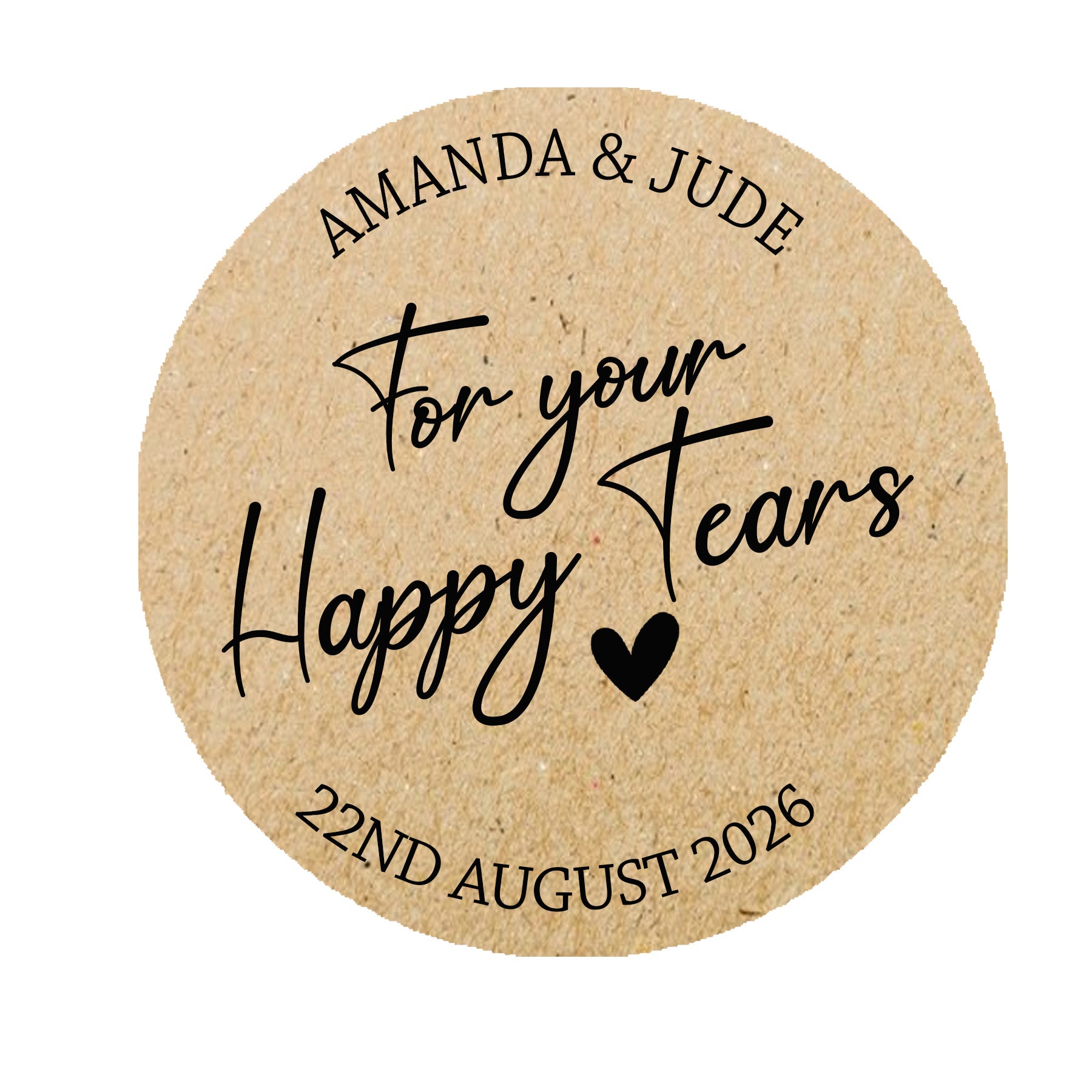Personalised Happy Tears Tissue Stickers, Wedding Tissue Stickers, Wedding Tissue Stickers For Your Happy Tears Wedding Stickers