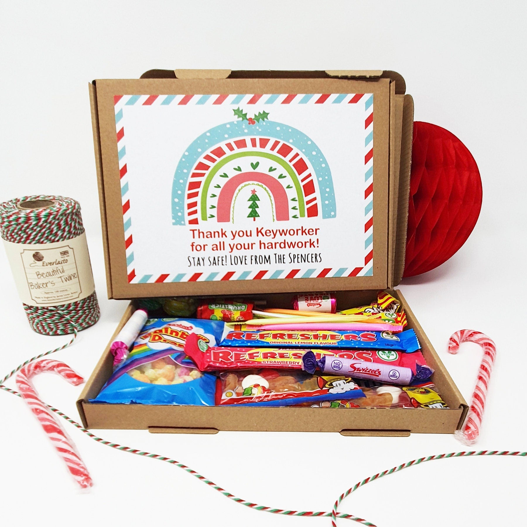 Personalised Key Worker Christmas Chocolate Treats Box Gift Hamper Cadburys NHS Postman Nurse