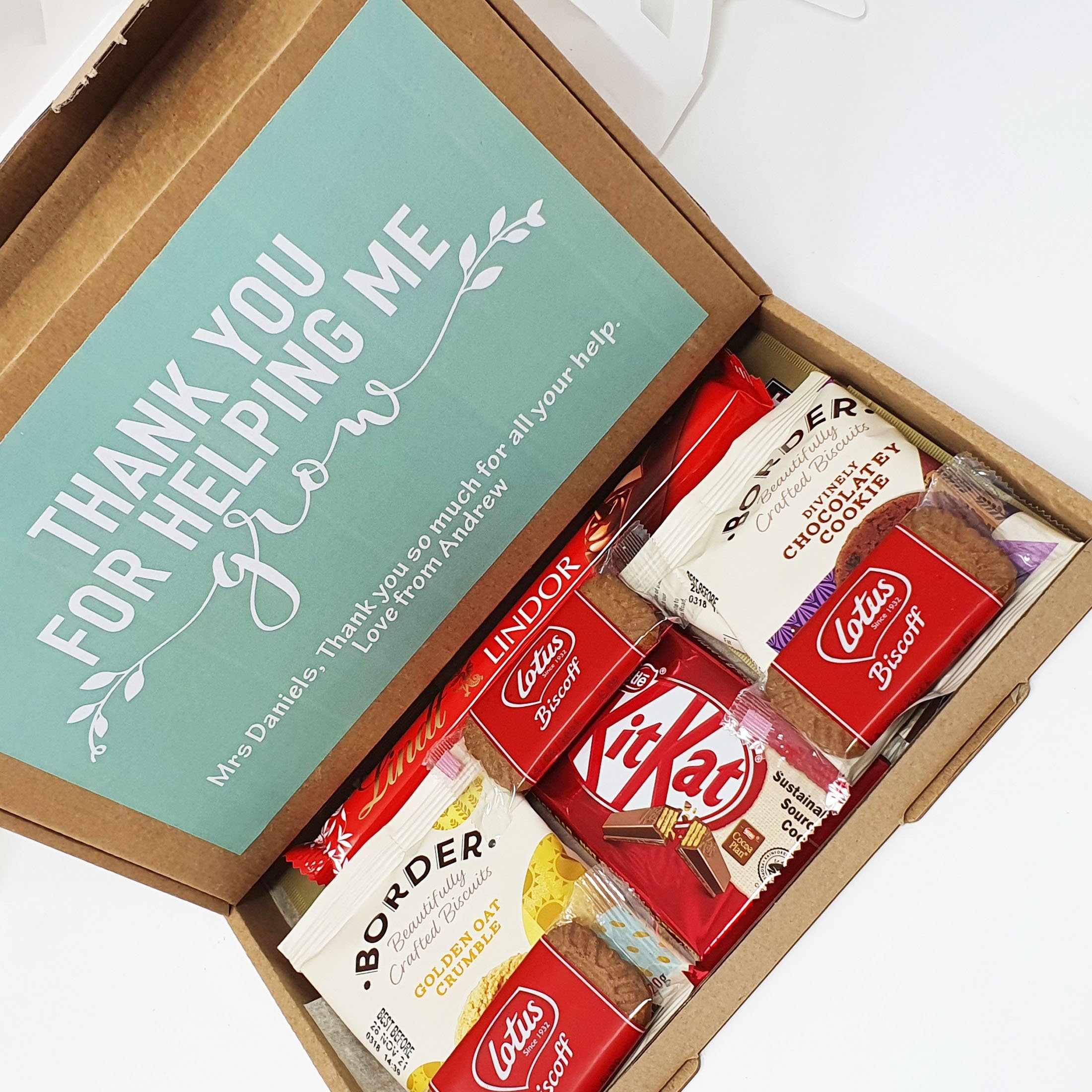 Personalised Thank you Teacher Hug in a box, Letterbox gift Afternoon tea, hamper gift, thank you gift,