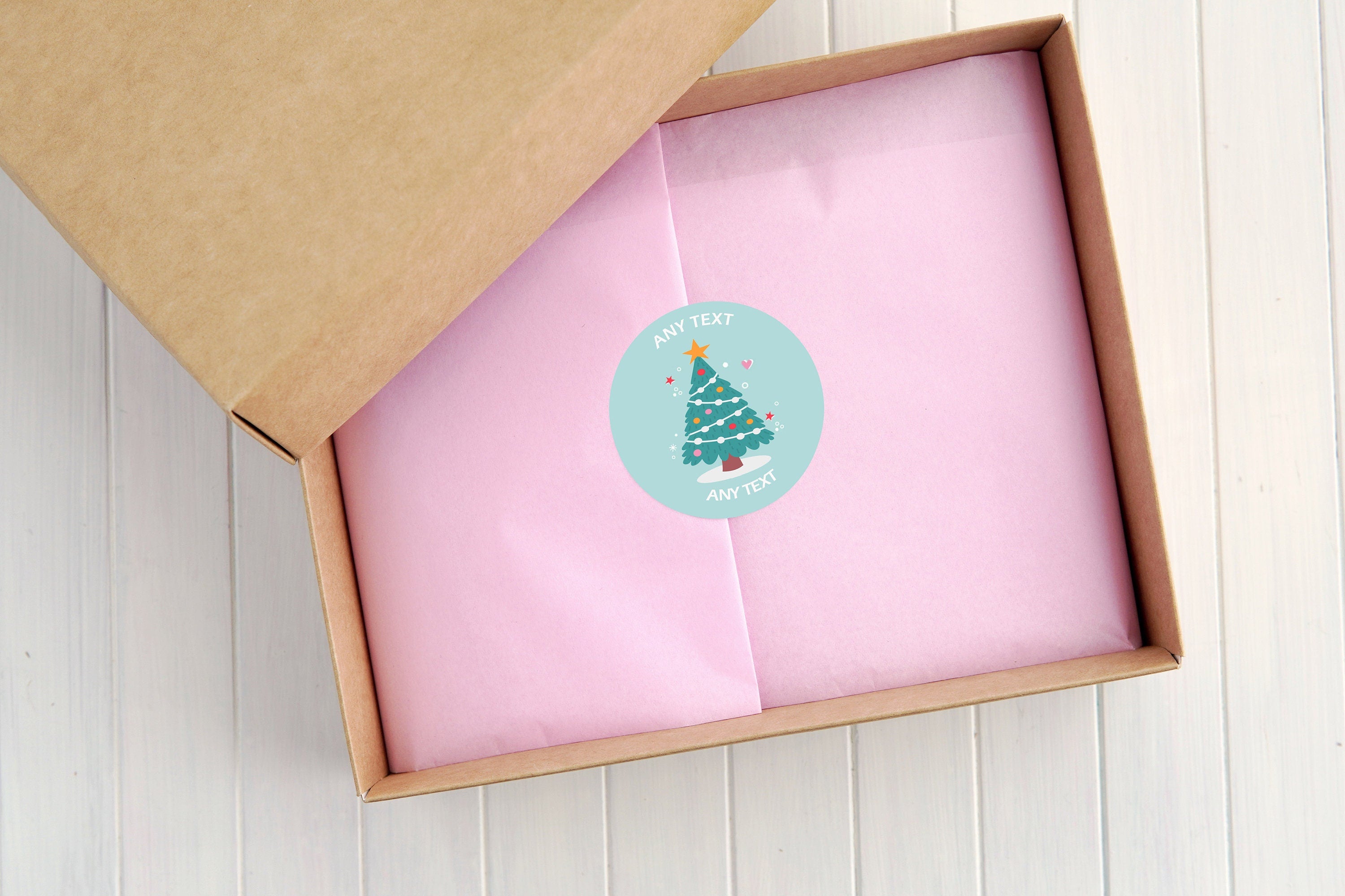 35 Personalised Christmas Stickers Festive Gift Tag Labels Present Delivery Santa Xmas Tree