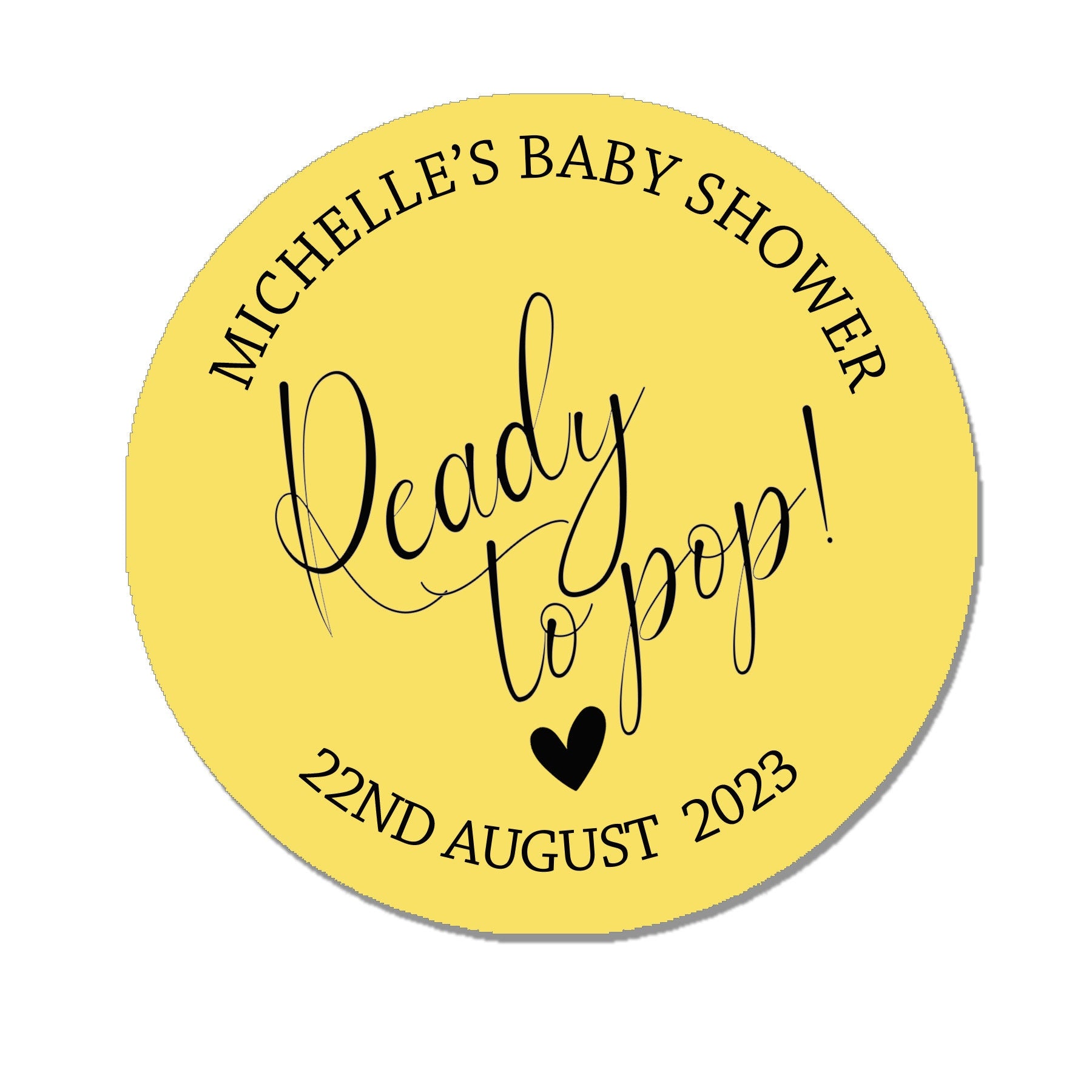 35 Personalised Baby Shower Stickers Thank You Popcorn Cone stickers, Favour bag stickers, Ready to Pop - Various colours